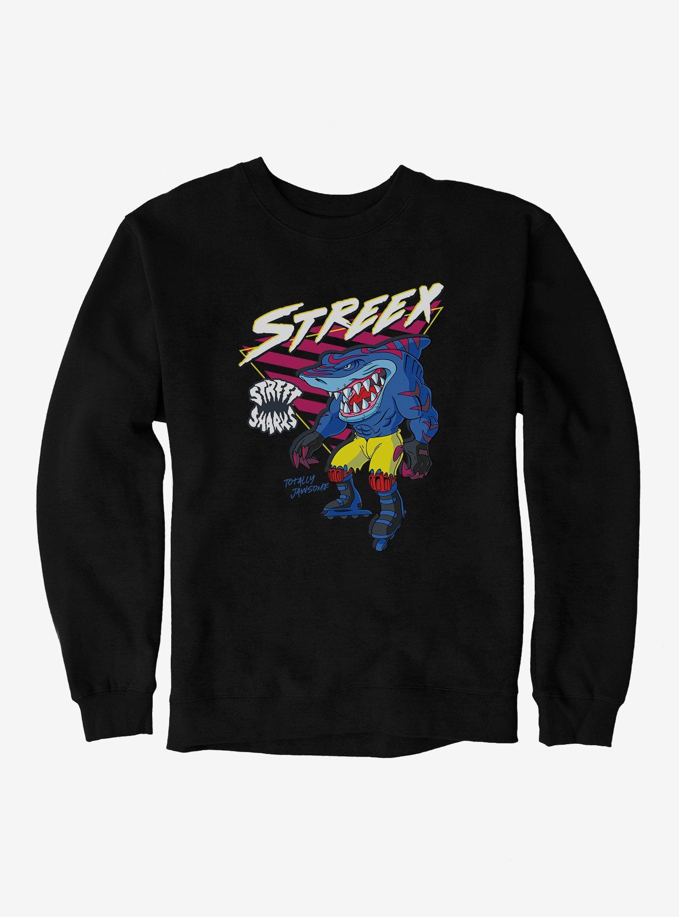 Street Sharks Streex Totally Jawsome Sweatshirt, BLACK, hi-res