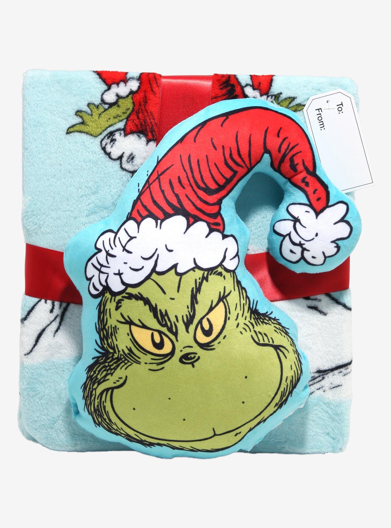 Seuss How The Grinch Stole Christmas! Pillow Throw Blanket