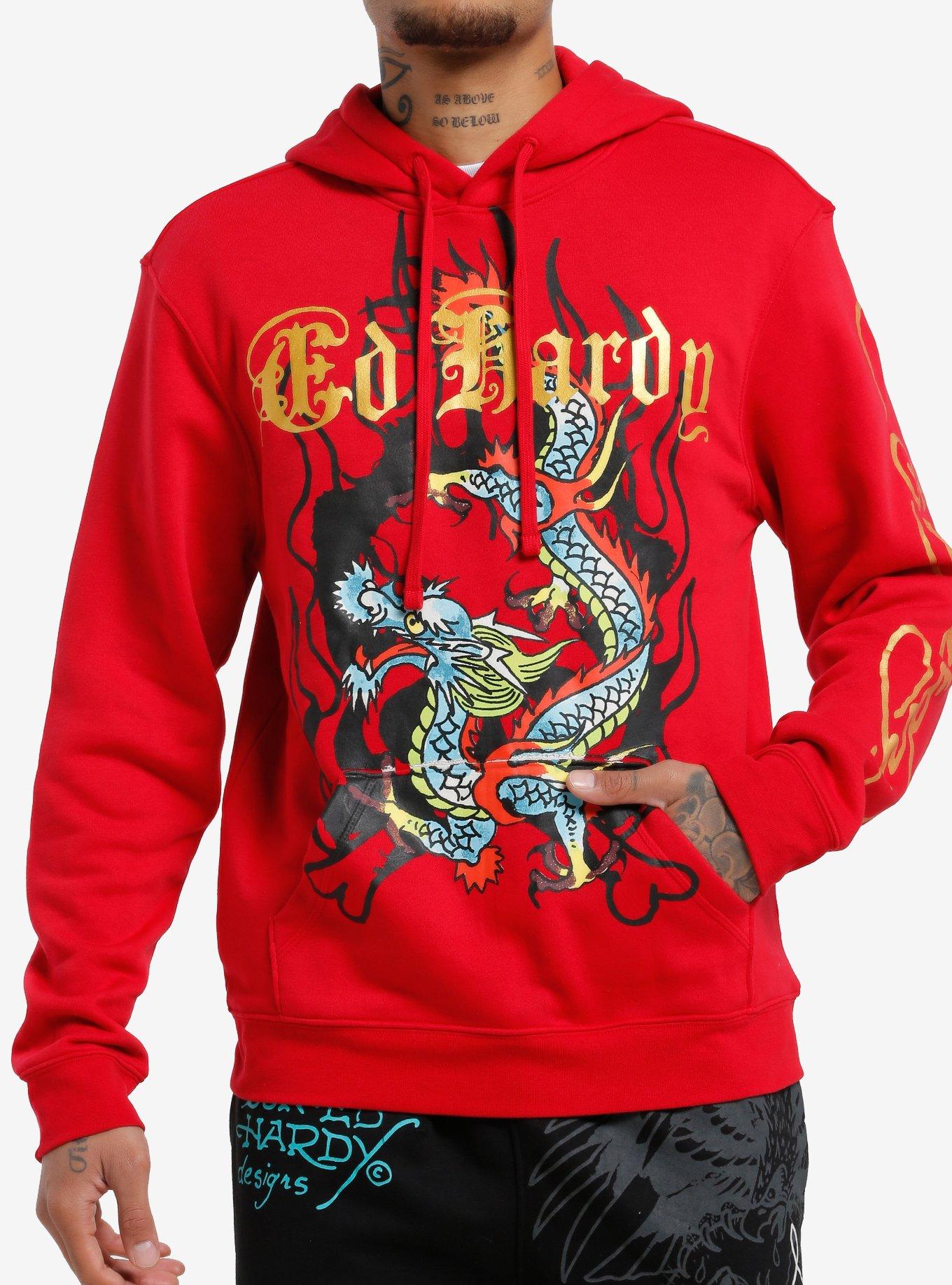 Ed Hardy Dragon Flames Hoodie | Hot Topic