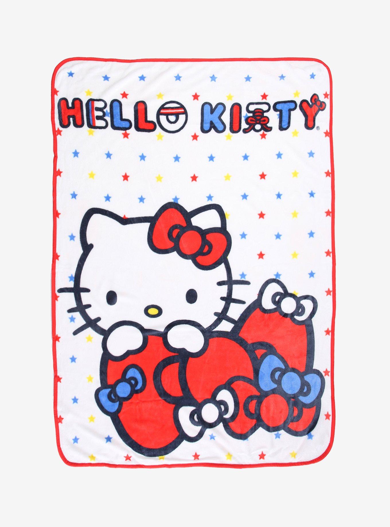 Hello Kitty Bows & Stars Throw Blanket, , hi-res