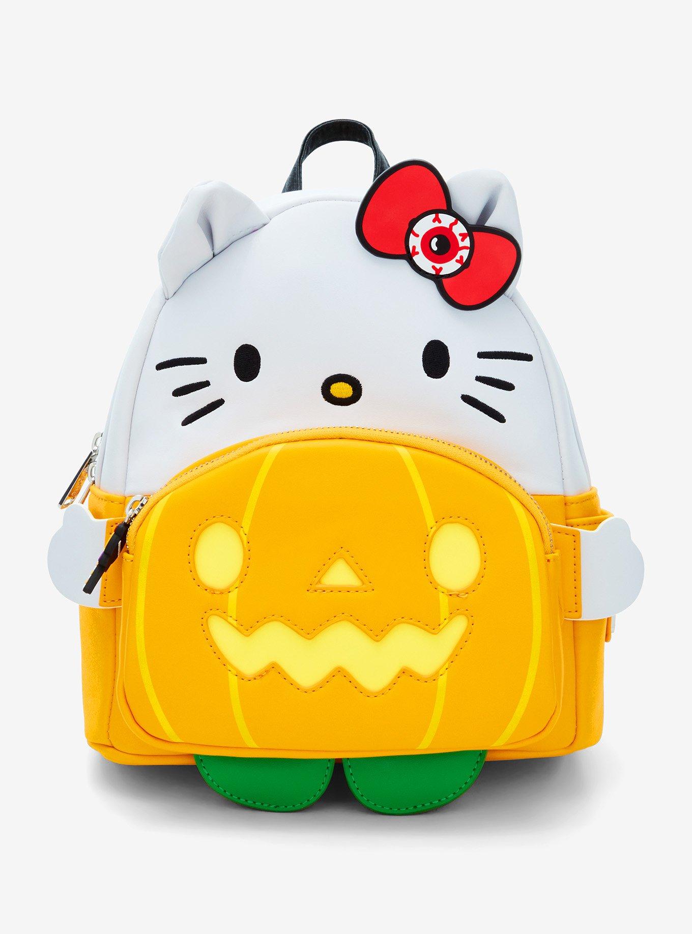 Loungefly Sanrio Hello Kitty Jack-o-Lantern Glow-in-the-Dark Mini Backpack, , hi-res