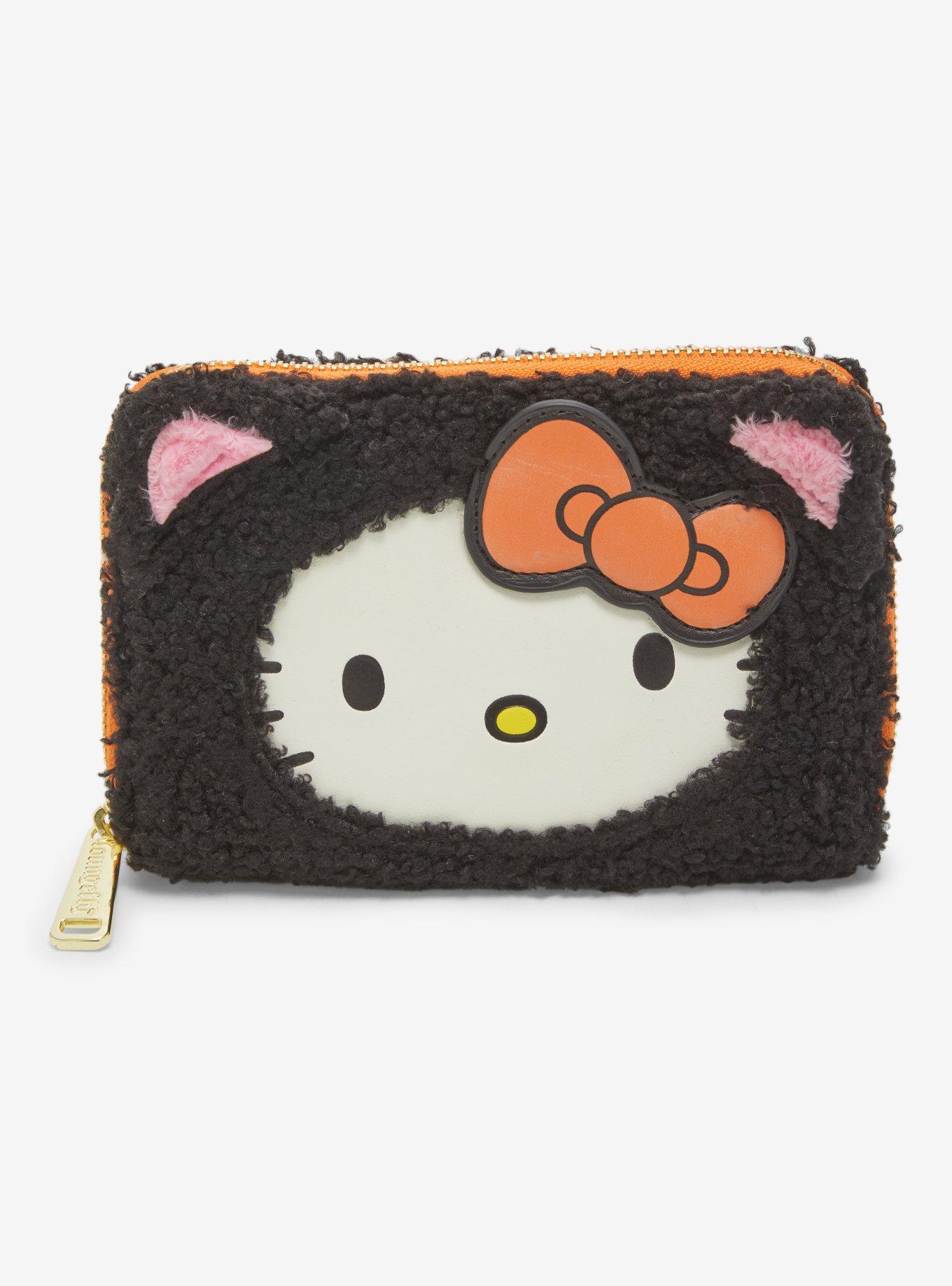 Loungefly Sanrio Hello Kitty Sherpa Cat Costume Glow-in-the-Dark Small Zip Wallet, , hi-res