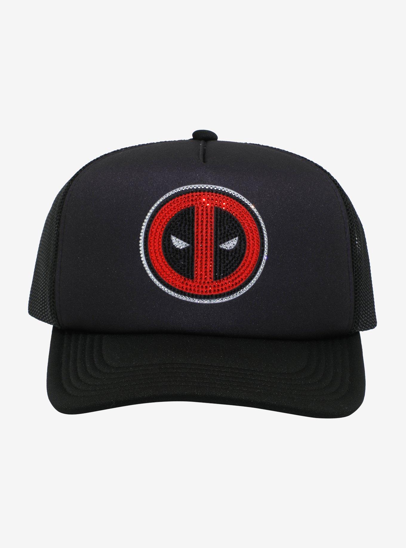 Marvel Deadpool Rhinestone Logo Trucker Hat, , hi-res