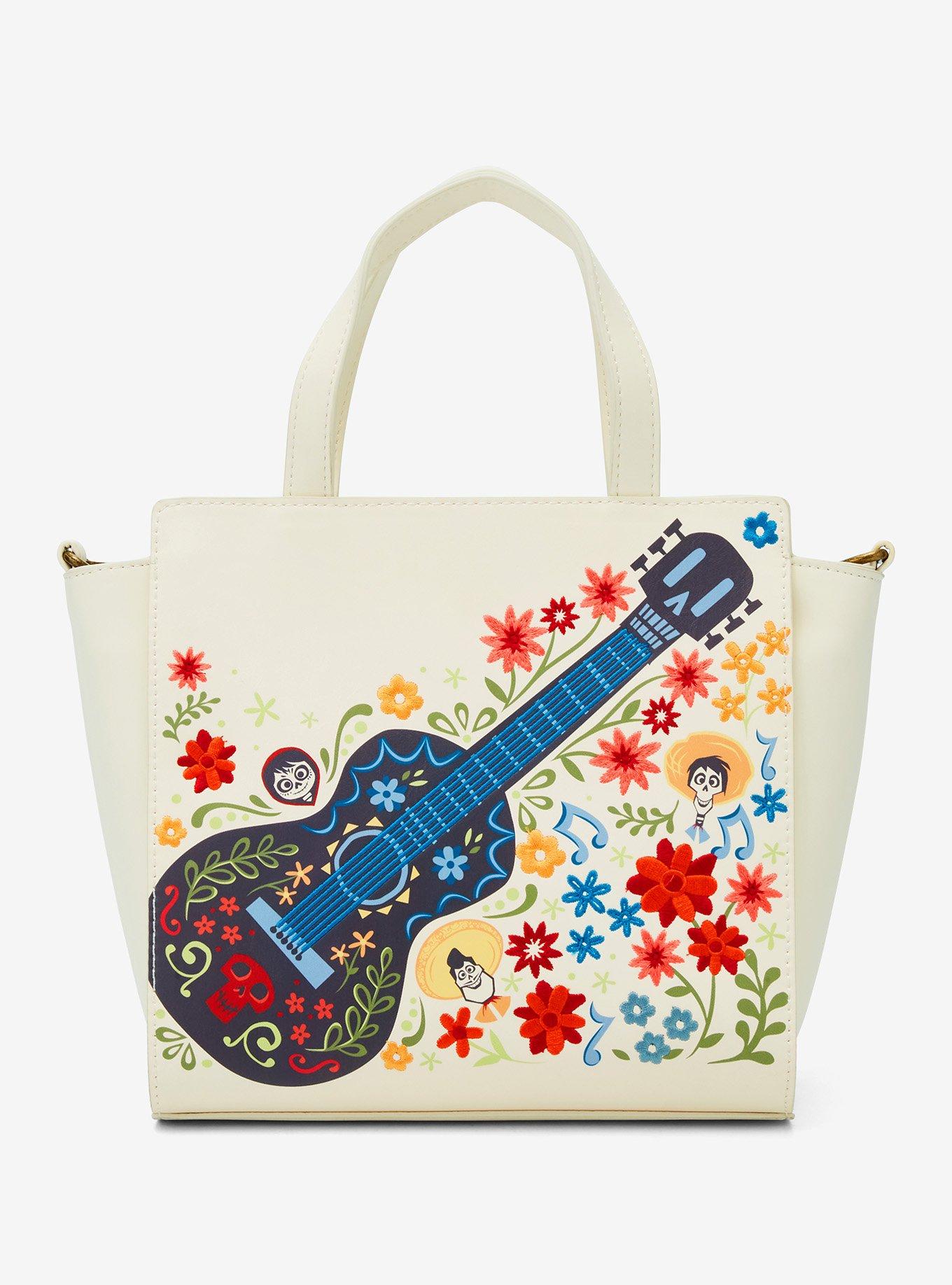 Loungefly Disney Pixar Coco Floral Guitar Handbag, , hi-res