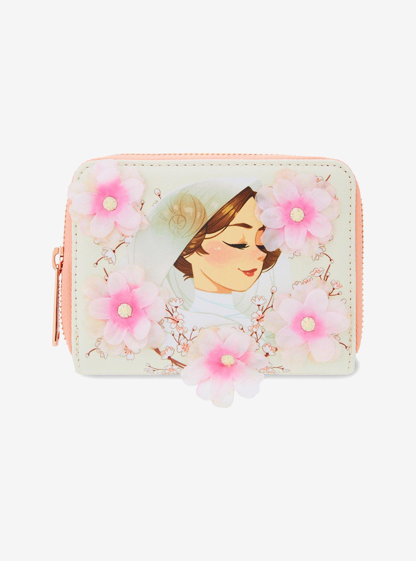 Loungefly Star Wars Princess Leia Floral Small Zip Wallet, , hi-res