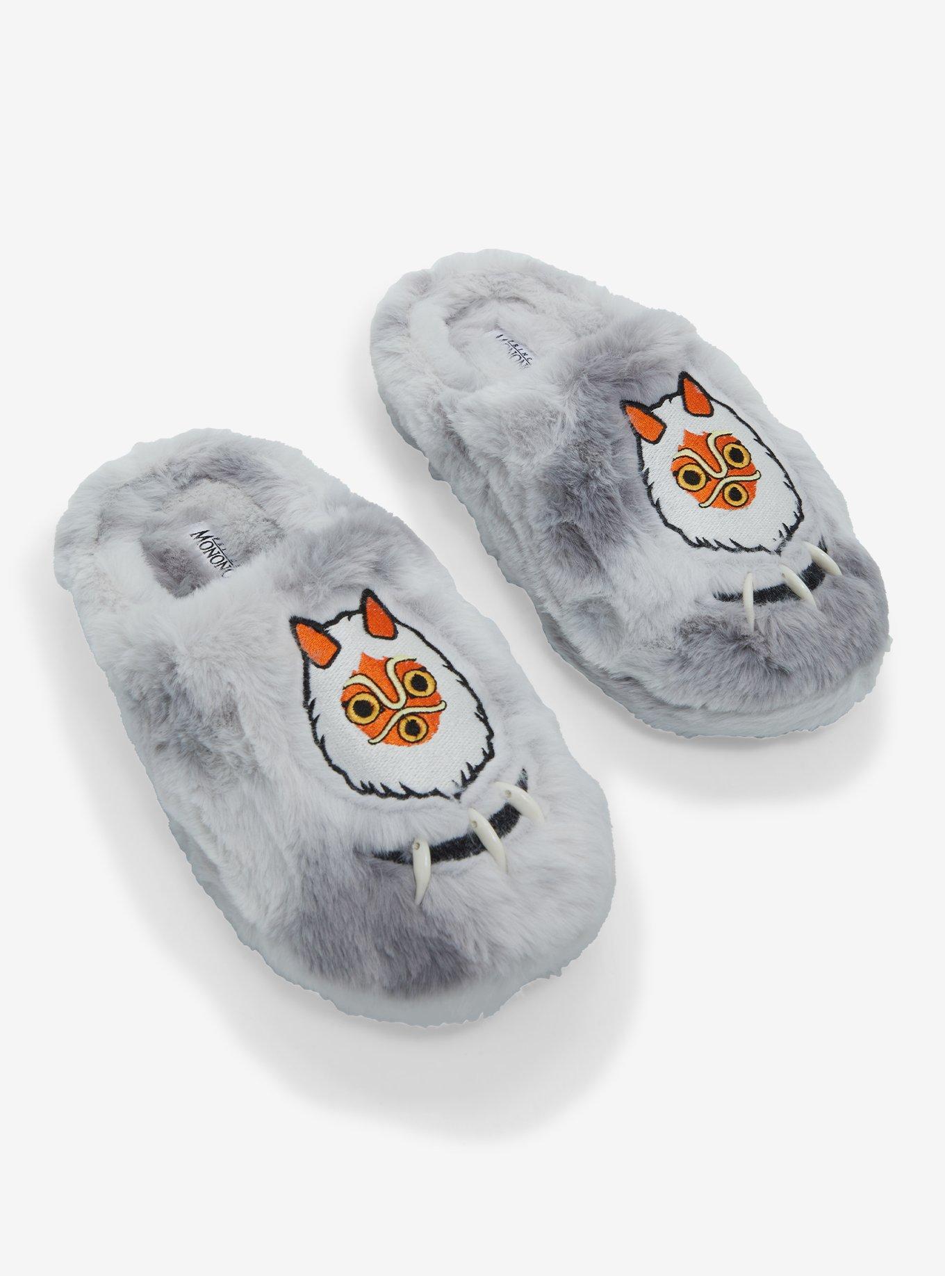 Studio Ghibli® Princess Mononoke Mask Fuzzy Slippers, , hi-res