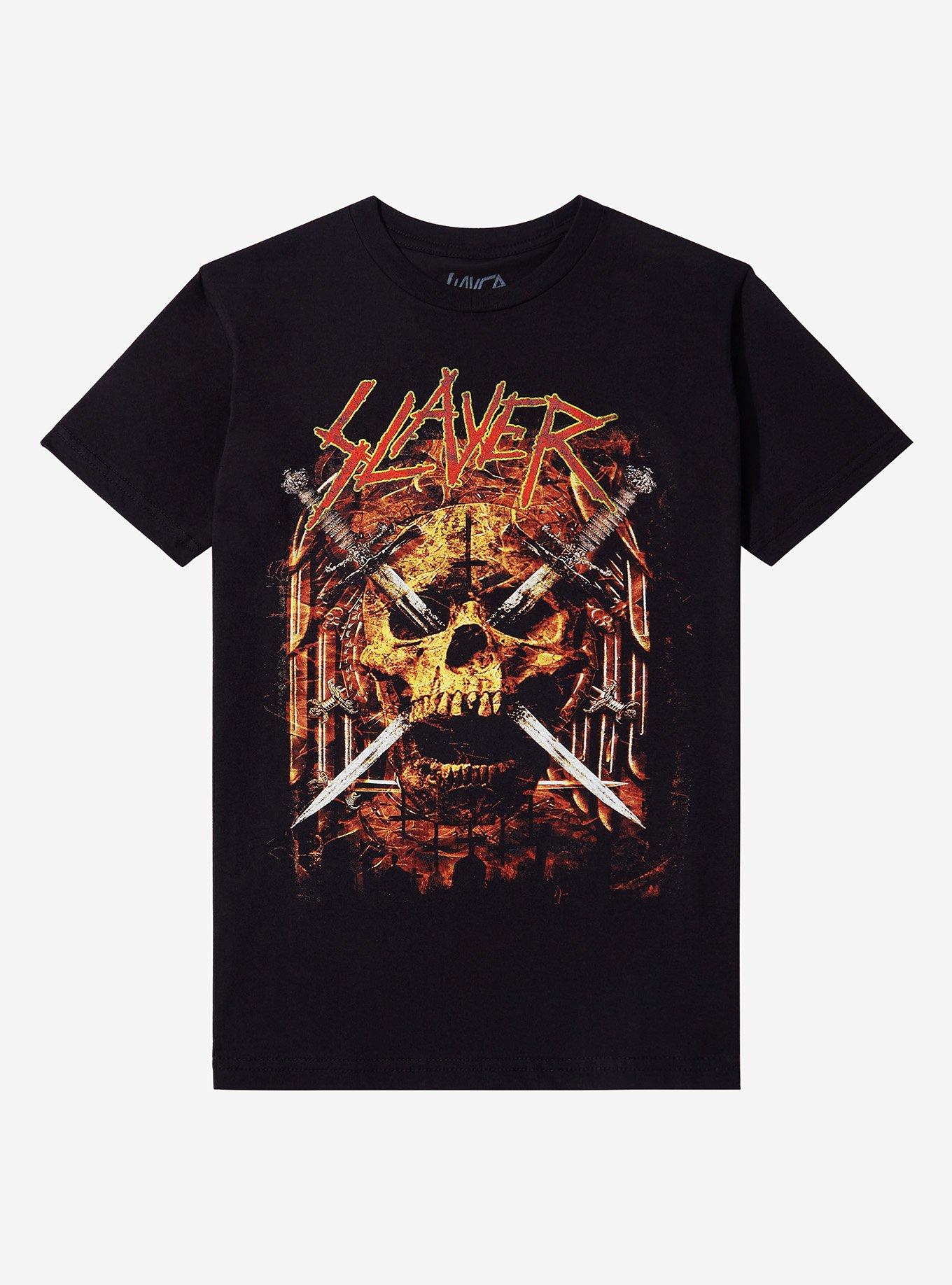 Slayer Skull & Swords Boyfriend Fit Girls T-Shirt, , hi-res