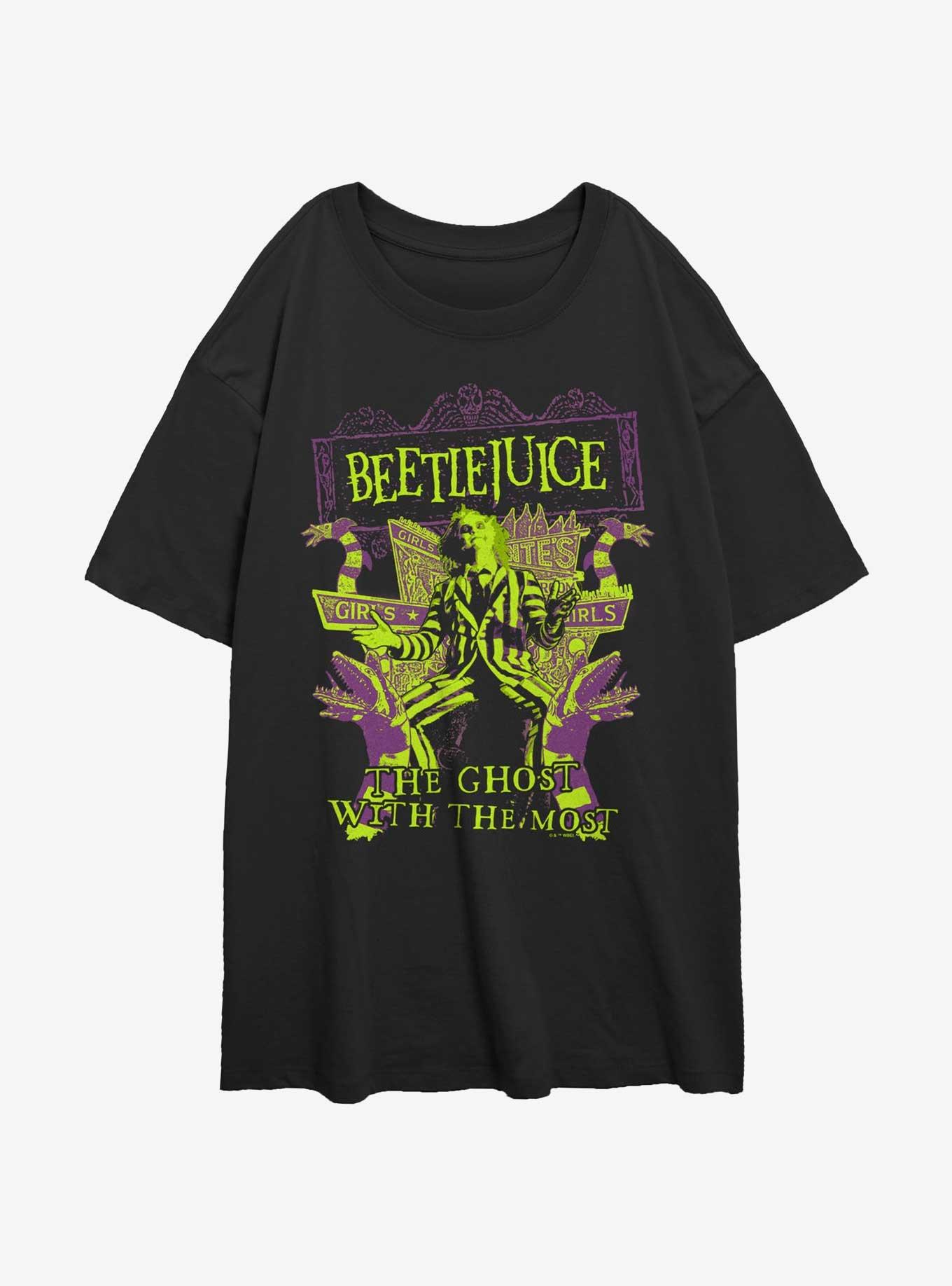 Beetlejuice Ghost With The Most Girls Oversized T-Shirt, , hi-res