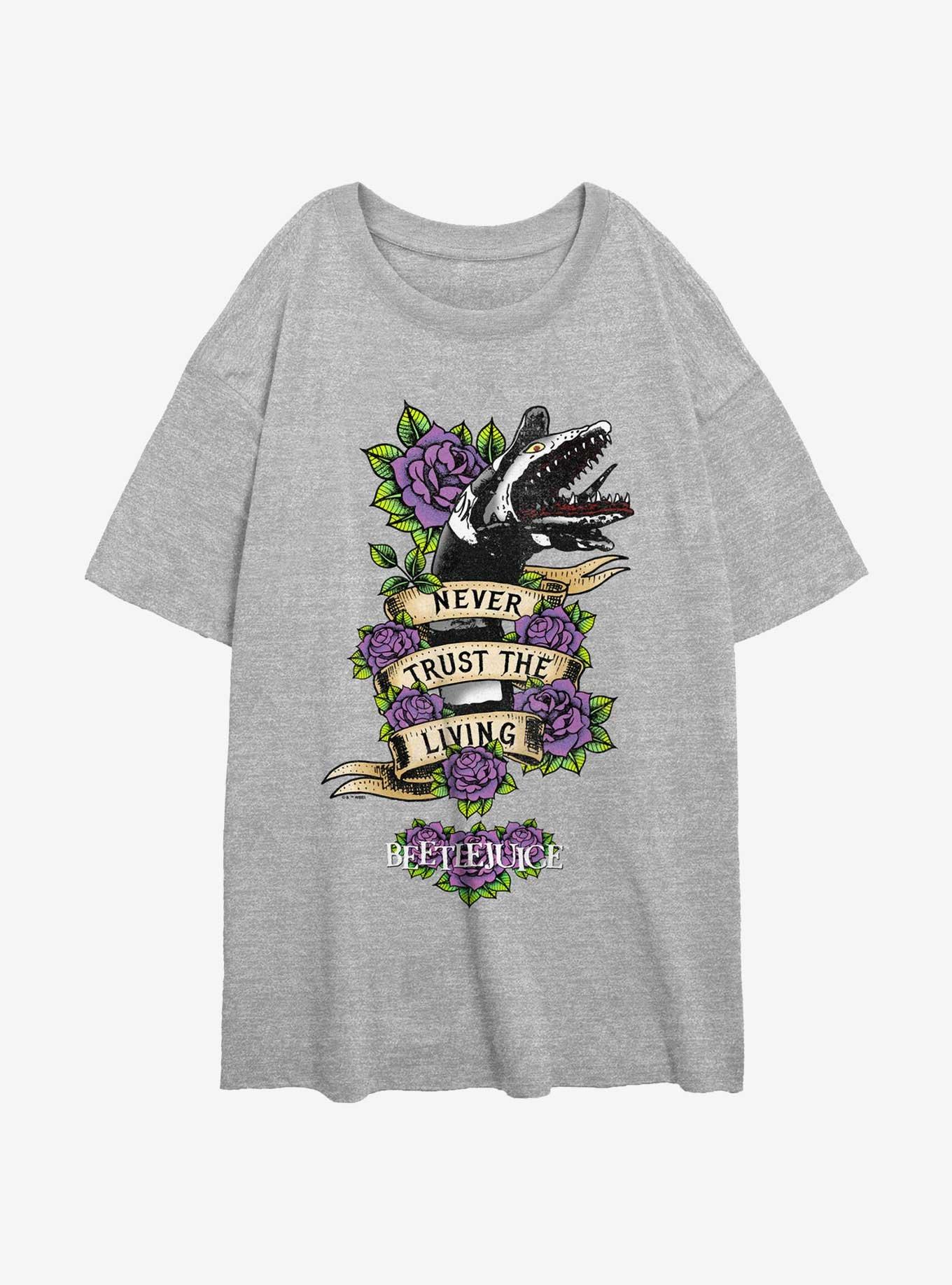 Beetlejuice Never Trust The Living Girls Oversized T-Shirt