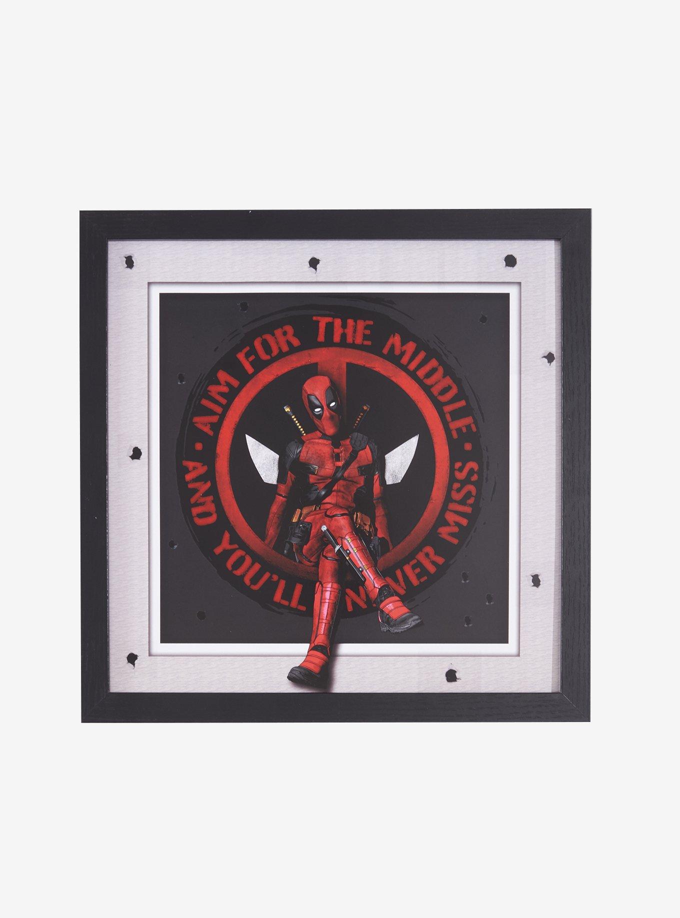 Marvel Deadpool Sitting Square Framed Wall Art, , hi-res