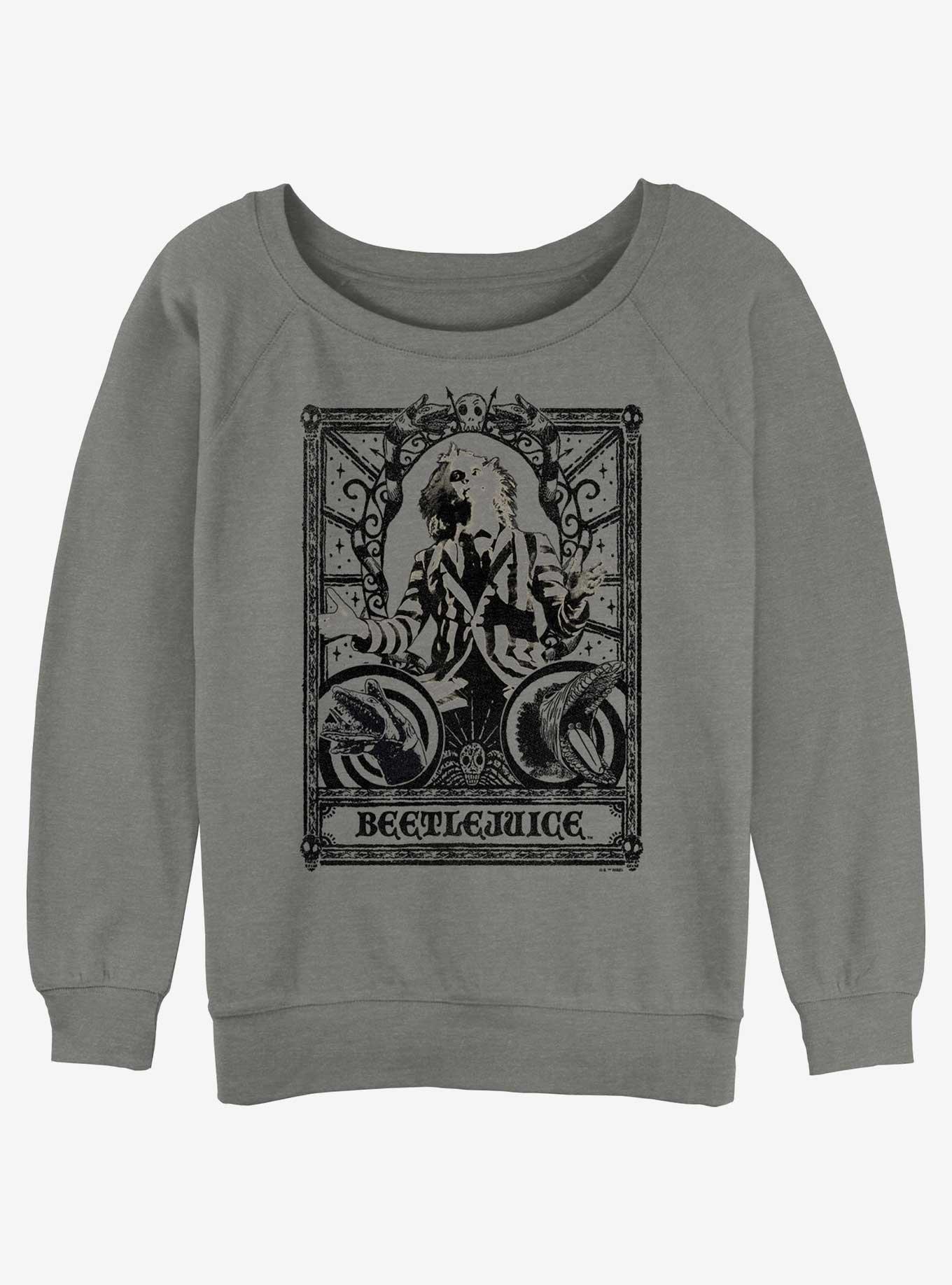 Beetlejuice Tarot Card Girls Slouchy Sweatshirt, , hi-res