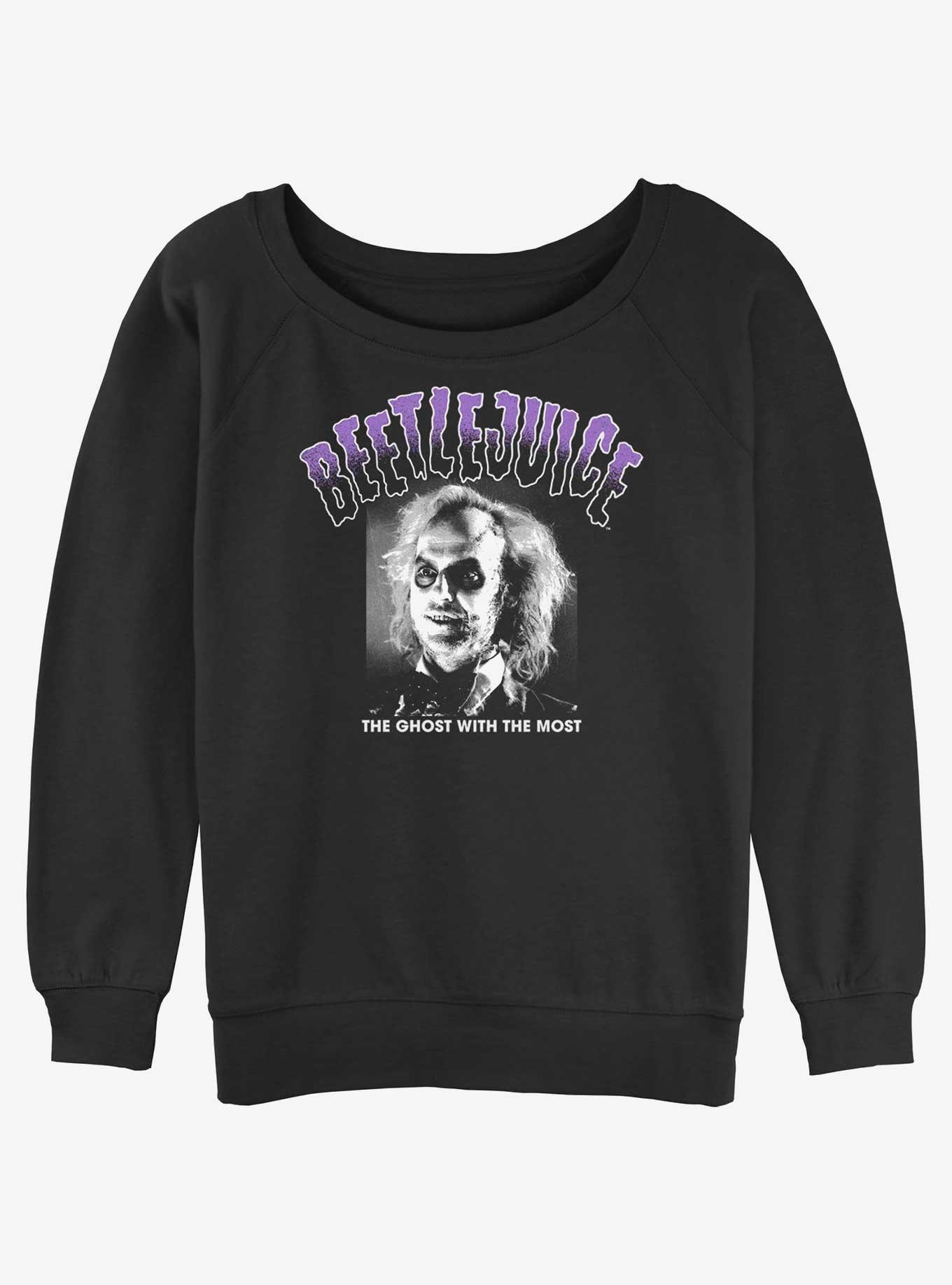 Beetlejuice Spooky Ghost With The Most Girls Slouchy Sweatshirt, , hi-res