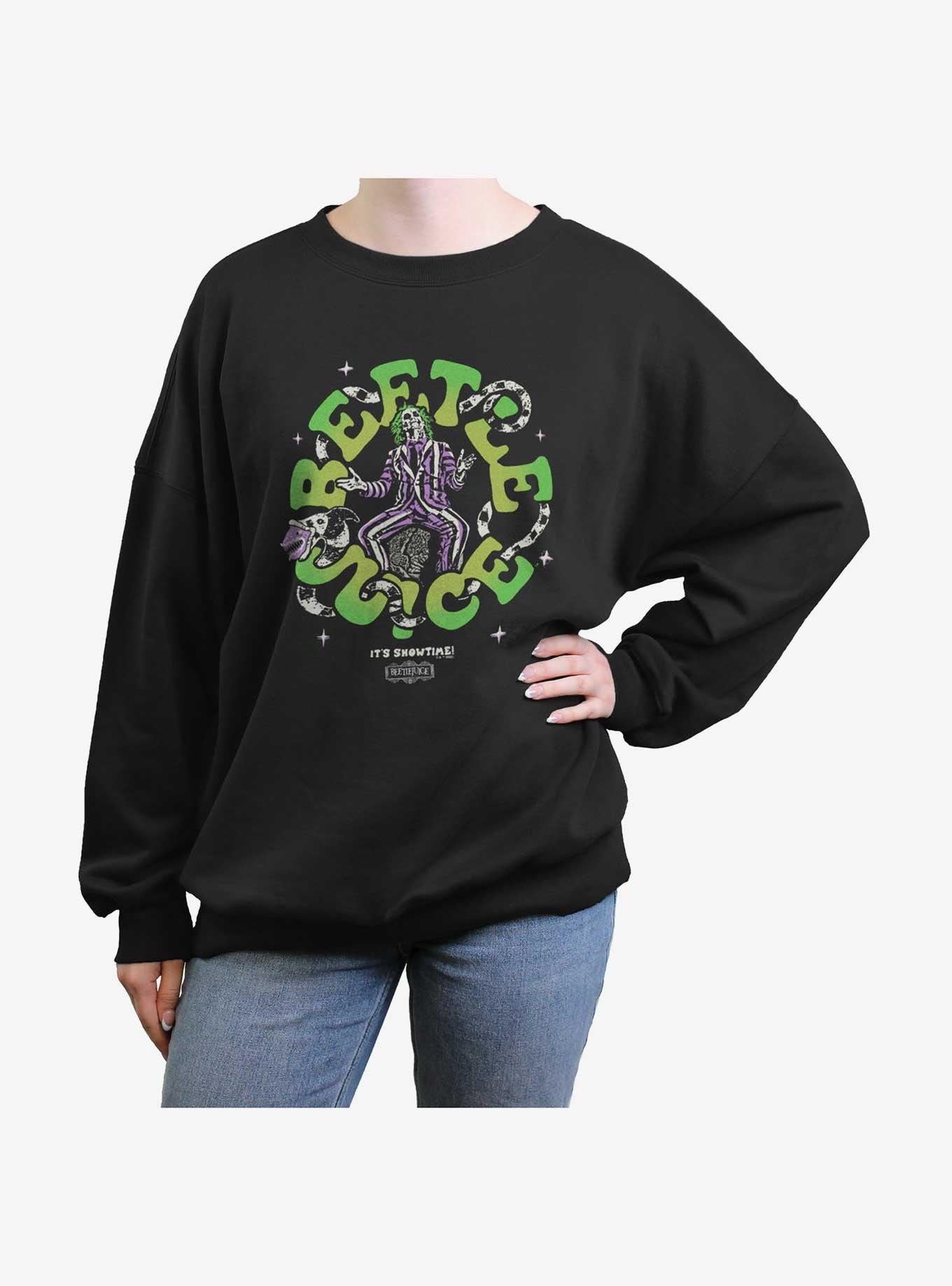 Beetlejuice Groovy Girls Oversized Sweatshirt, , hi-res