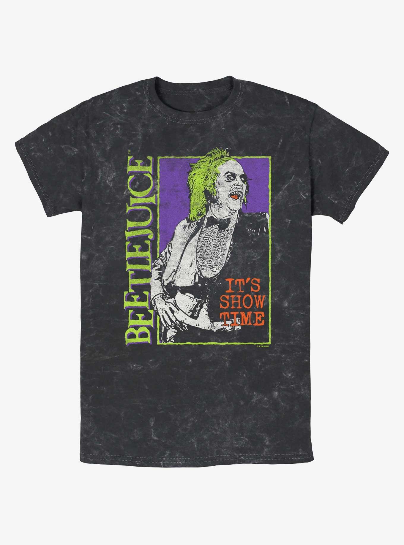 Beetlejuice Side Logo Showtime Mineral Wash T-Shirt