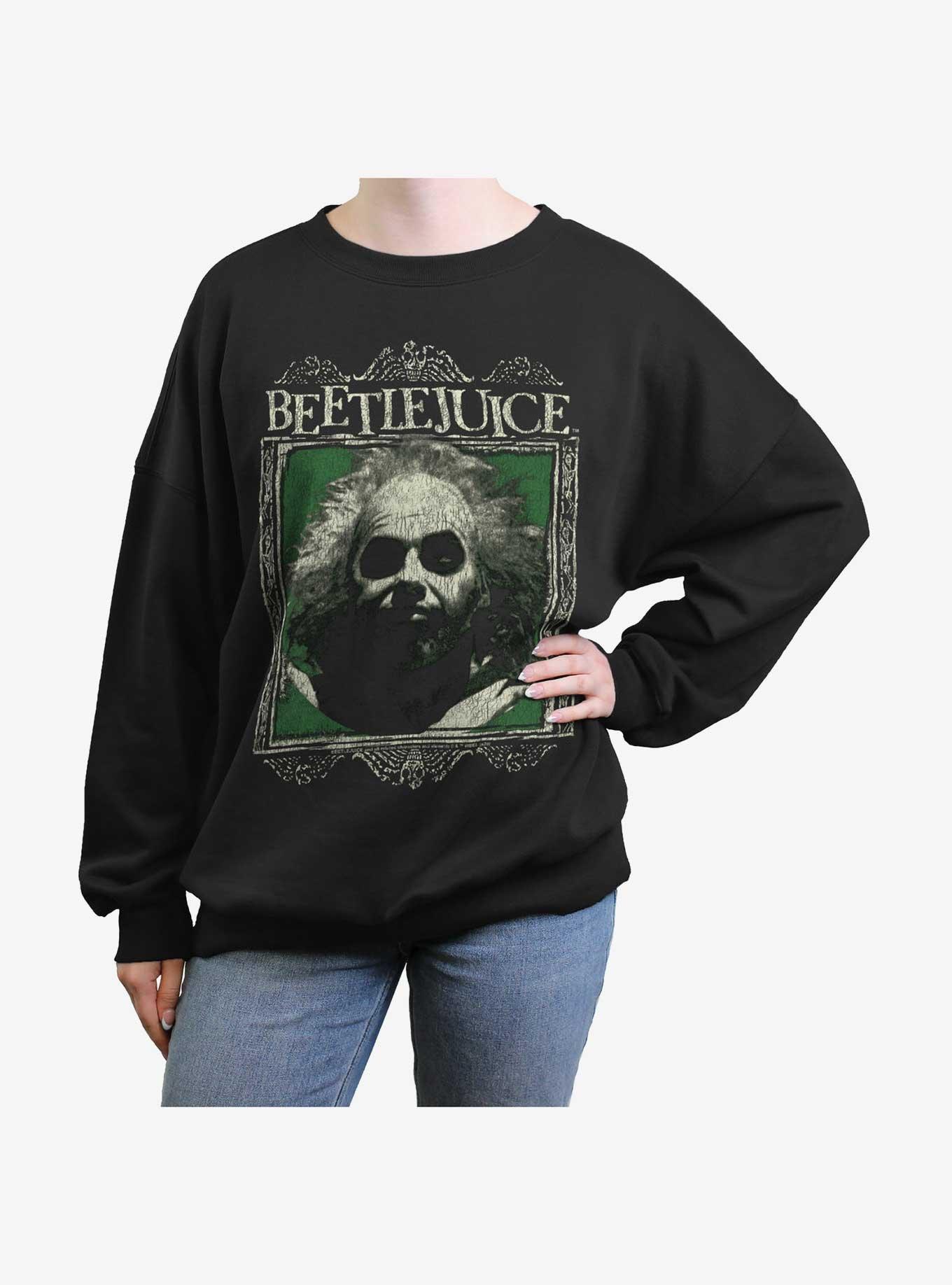 Beetlejuice Framed Girls Oversized Sweatshirt, , hi-res