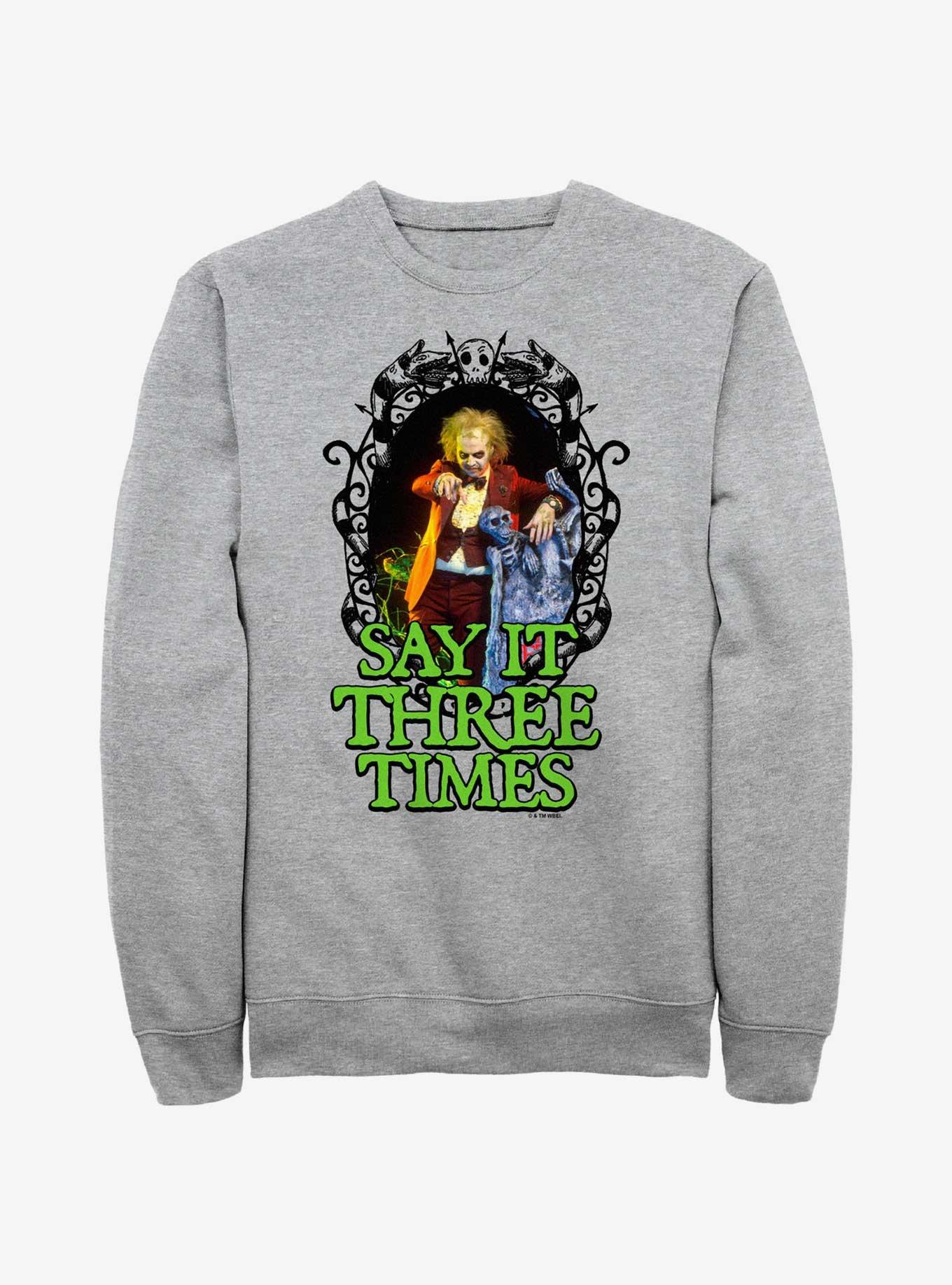 Beetlejuice Say It Three Times Sweatshirt, , hi-res