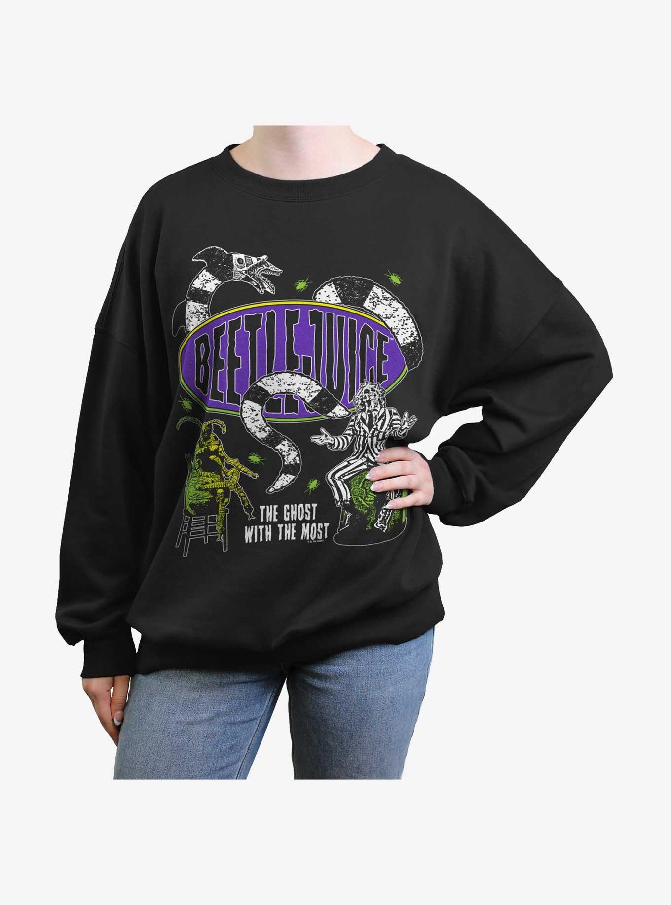 Beetlejuice Racer Girls Oversized Sweatshirt, , hi-res