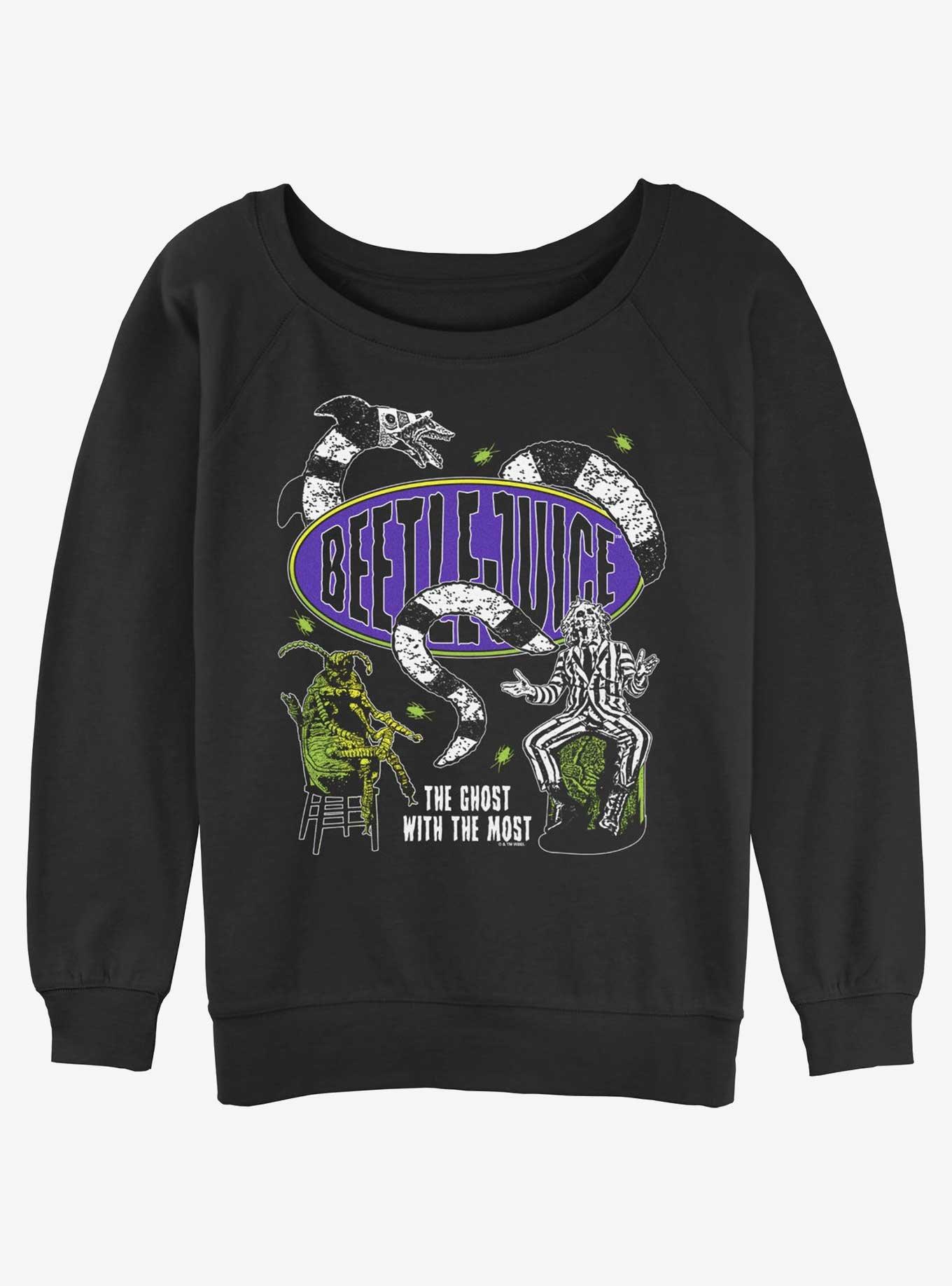 Beetlejuice Racer Girls Slouchy Sweatshirt