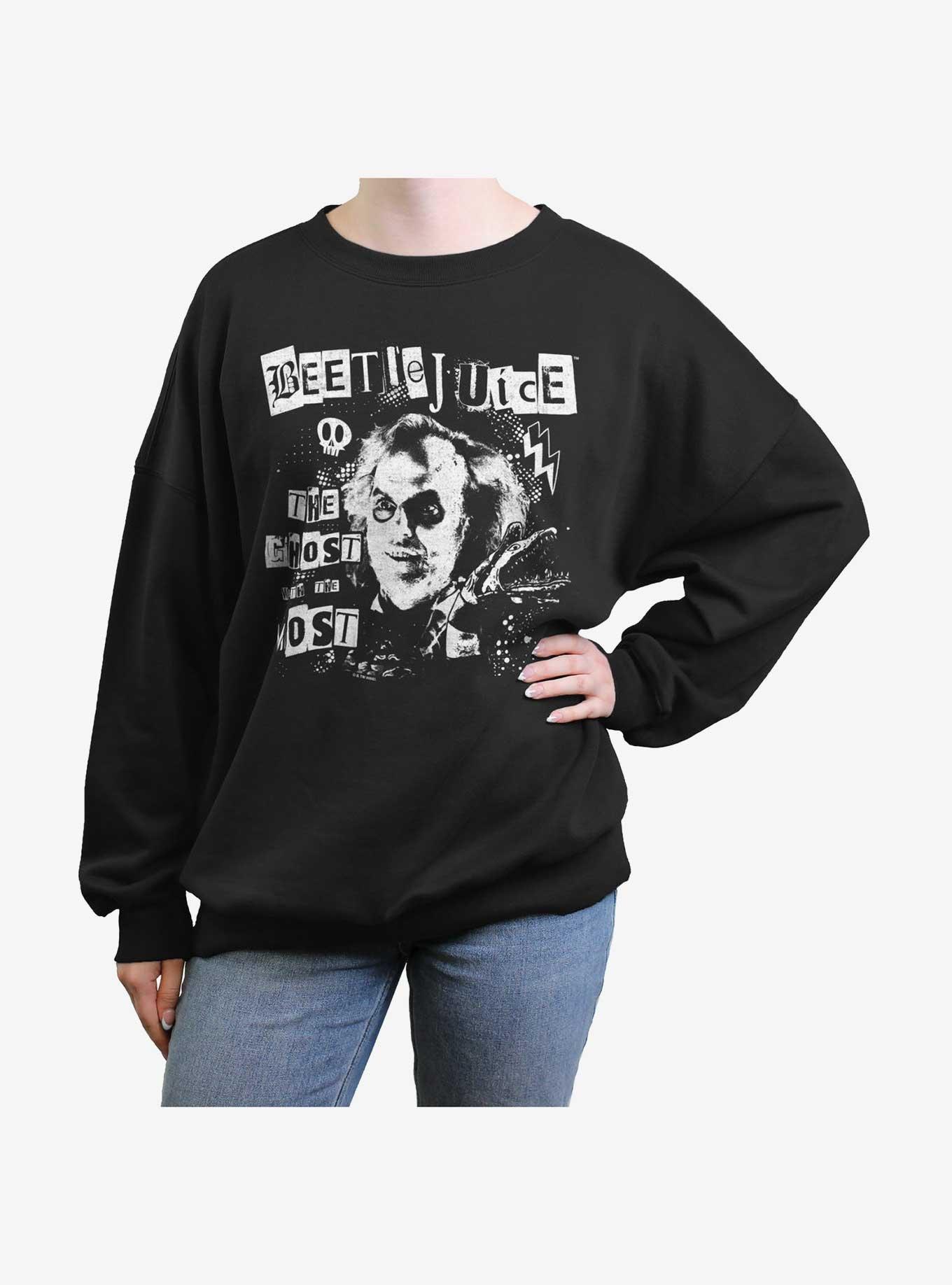 Beetlejuice Punk Girls Oversized Sweatshirt