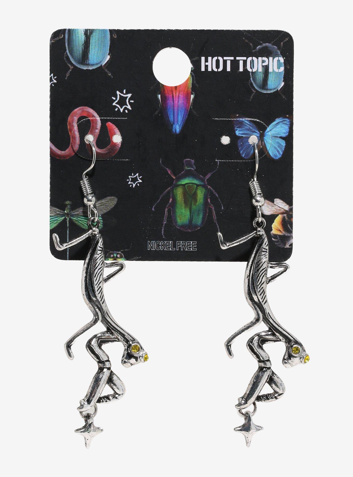 Praying Mantis Drop Earrings, , hi-res