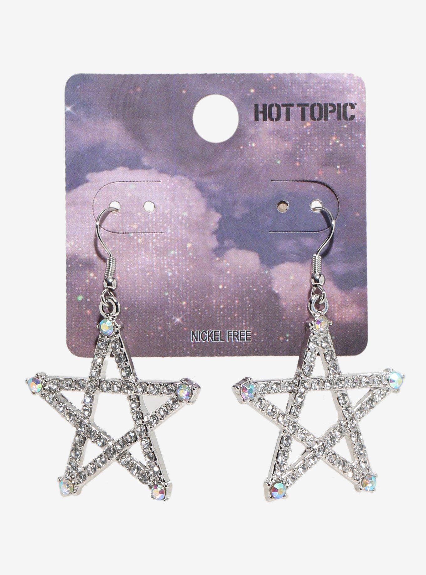 Bling Star Drop Earrings, , hi-res