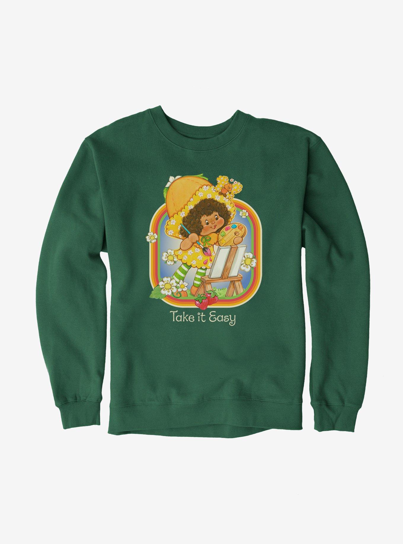Strawberry Shortcake Orange Blossom Take It Easy Sweatshirt, FOREST GREEN, hi-res