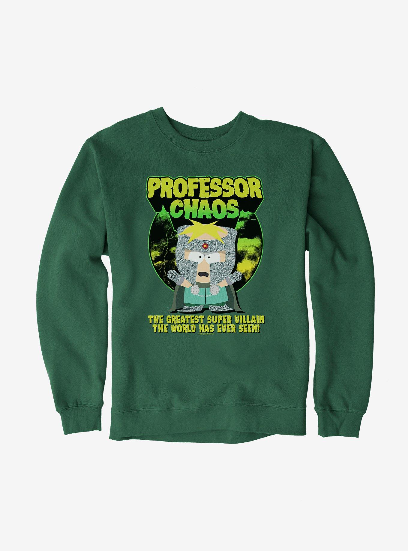 South Park Butters Professor Chaos Sweatshirt, FOREST GREEN, hi-res