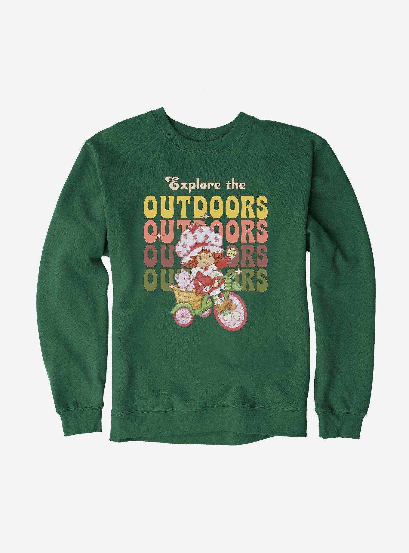 Strawberry Shortcake Explore The Outdoors Sweatshirt, FOREST GREEN, hi-res