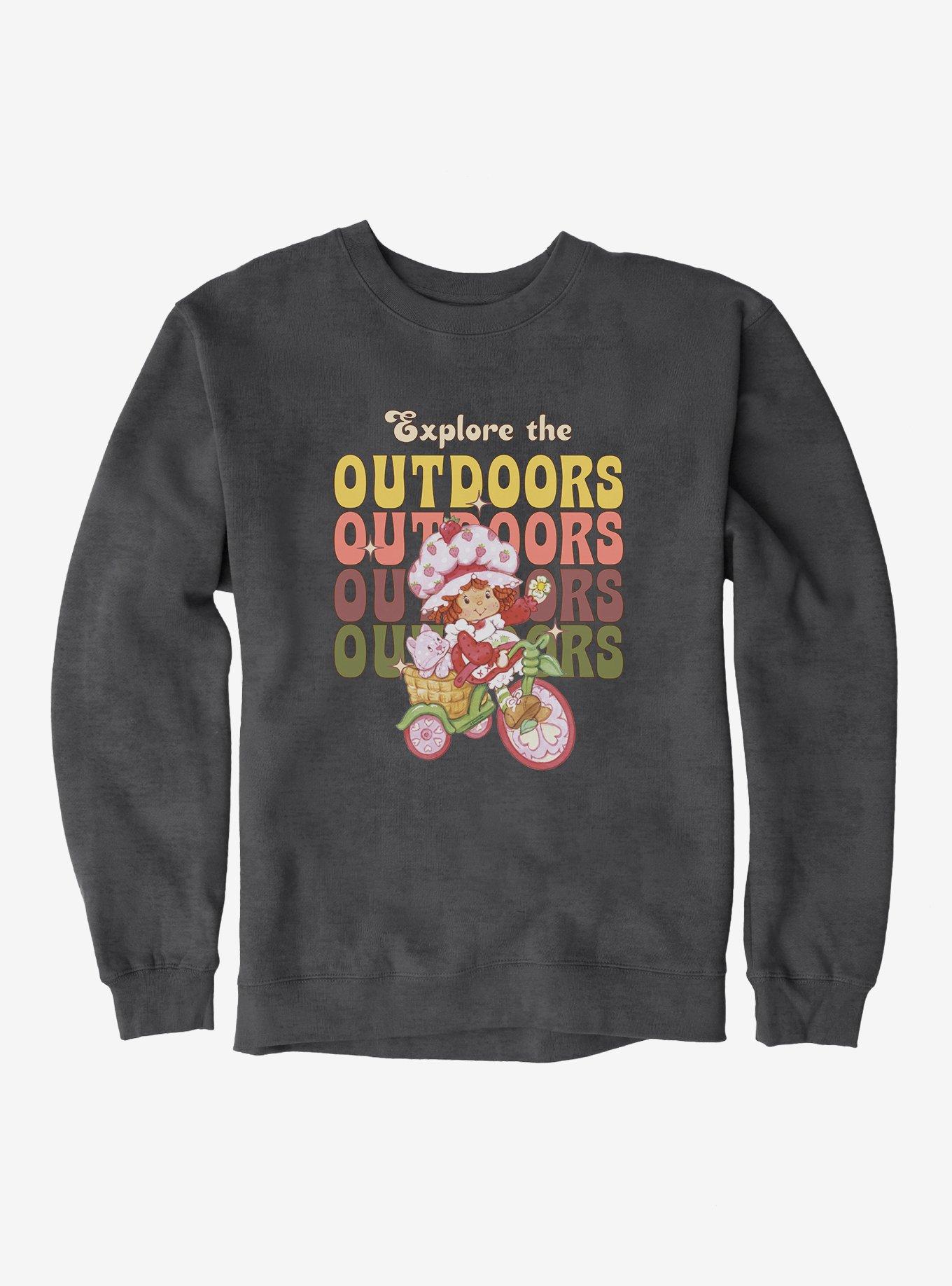 Strawberry Shortcake Explore The Outdoors Sweatshirt, DARK HEATHER, hi-res