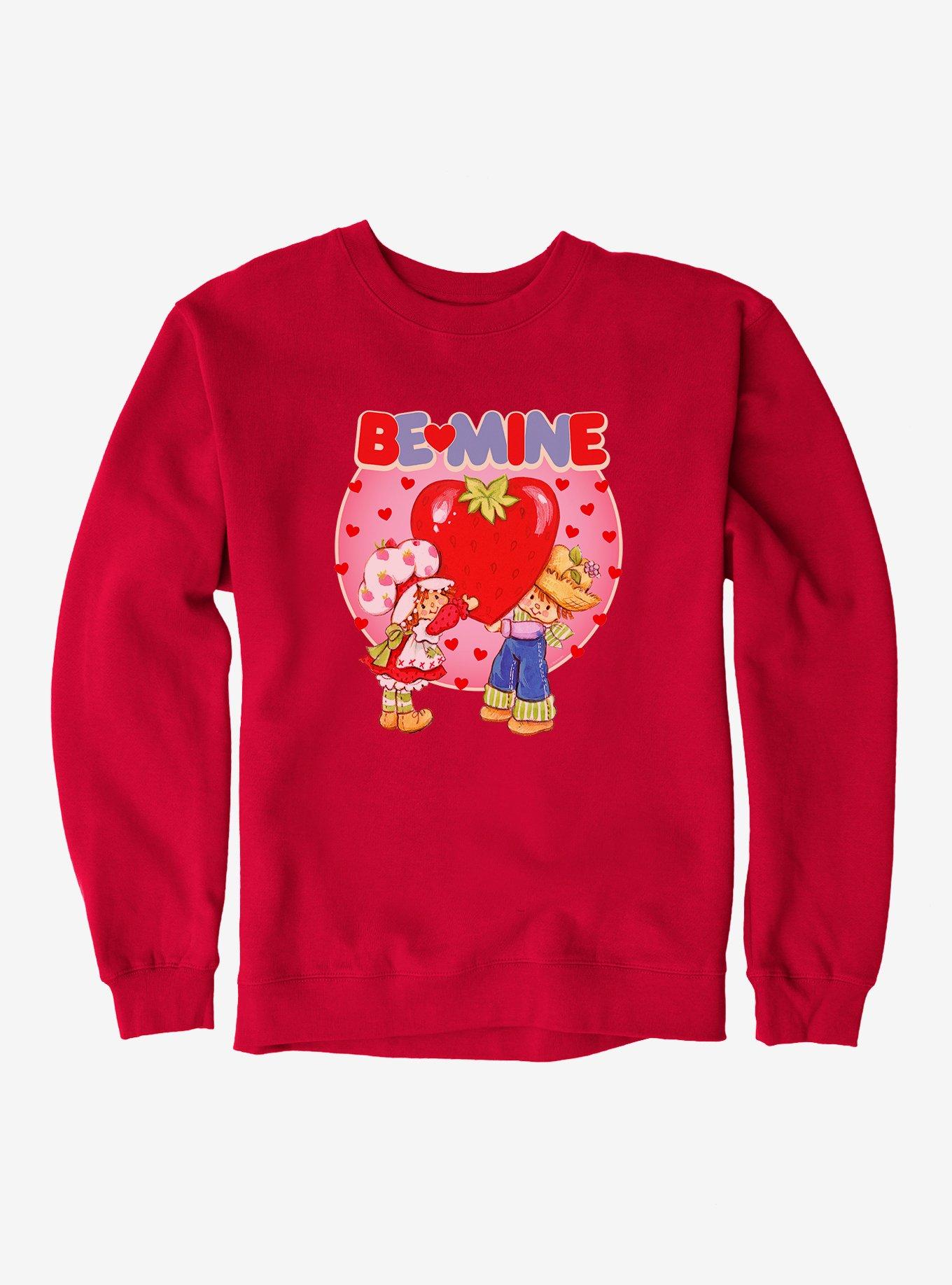 Strawberry Shortcake And Huckleberry Pie Be Mine Sweatshirt, RED, hi-res