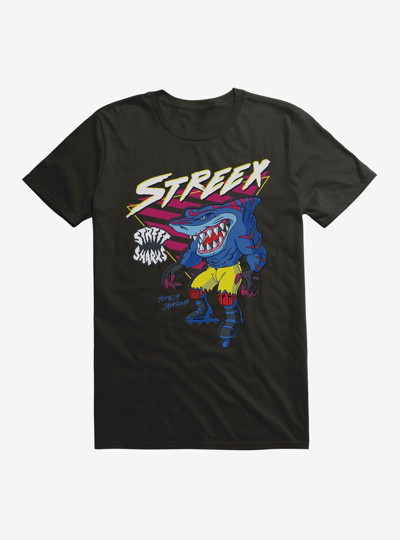 Street Sharks Streex Totally Jawsome T-Shirt, BLACK, hi-res
