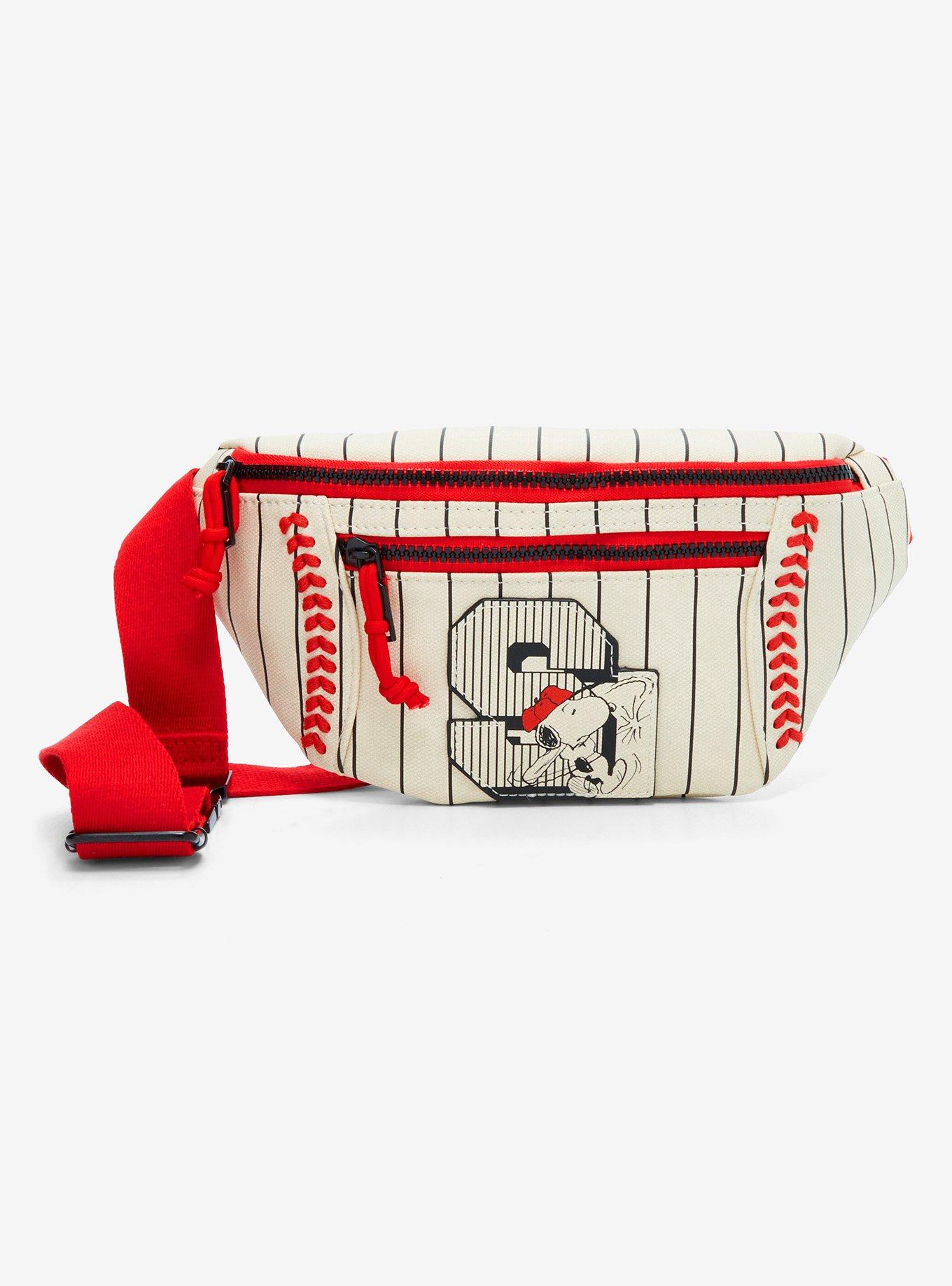 Peanuts Snoopy Baseball Striped Belt Bag — BoxLunch Exclusive