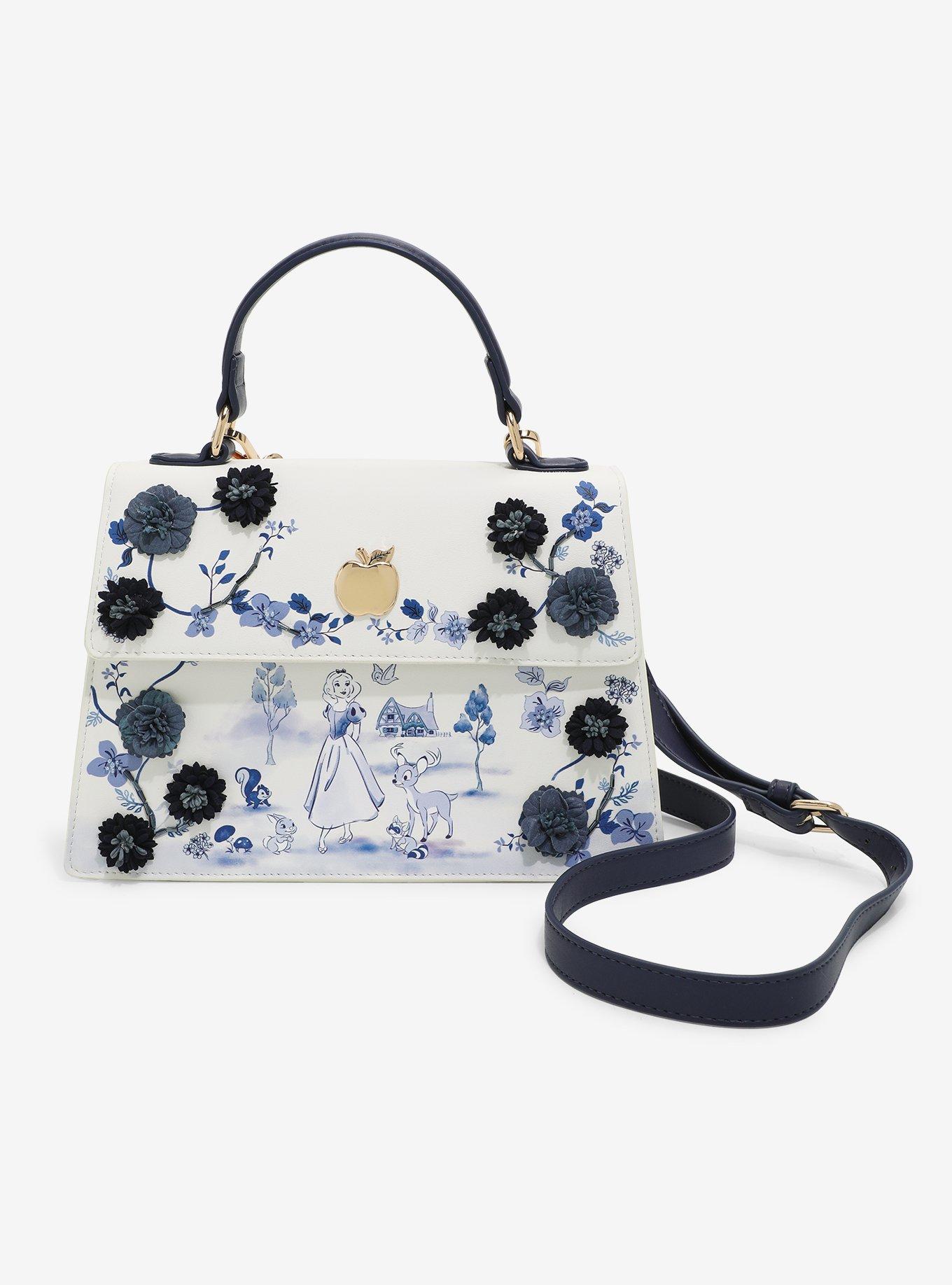 Disney Snow White and the Seven Dwarfs Tonal Floral Handbag - BoxLunch Exclusive, , hi-res