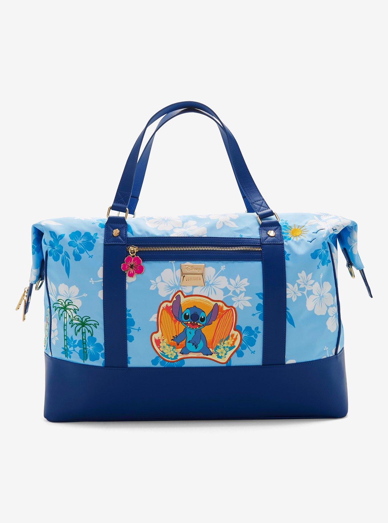 Disney - はづき Disney Lilo & Stitch Hibiscus Blue Duffle Bag — BoxLunch Exclusive