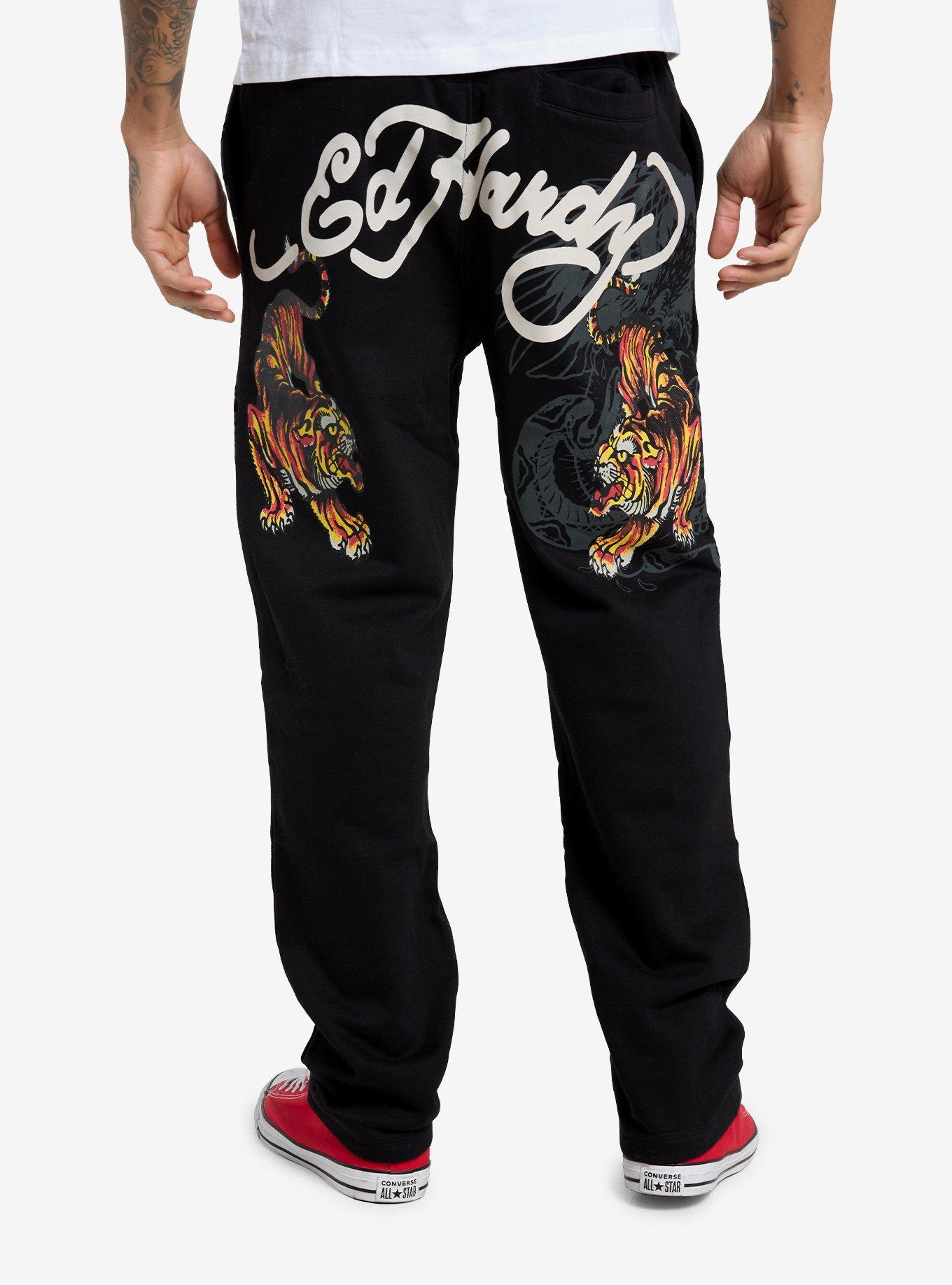 Ed Hardy Tiger Logo Sweatpants, , hi-res