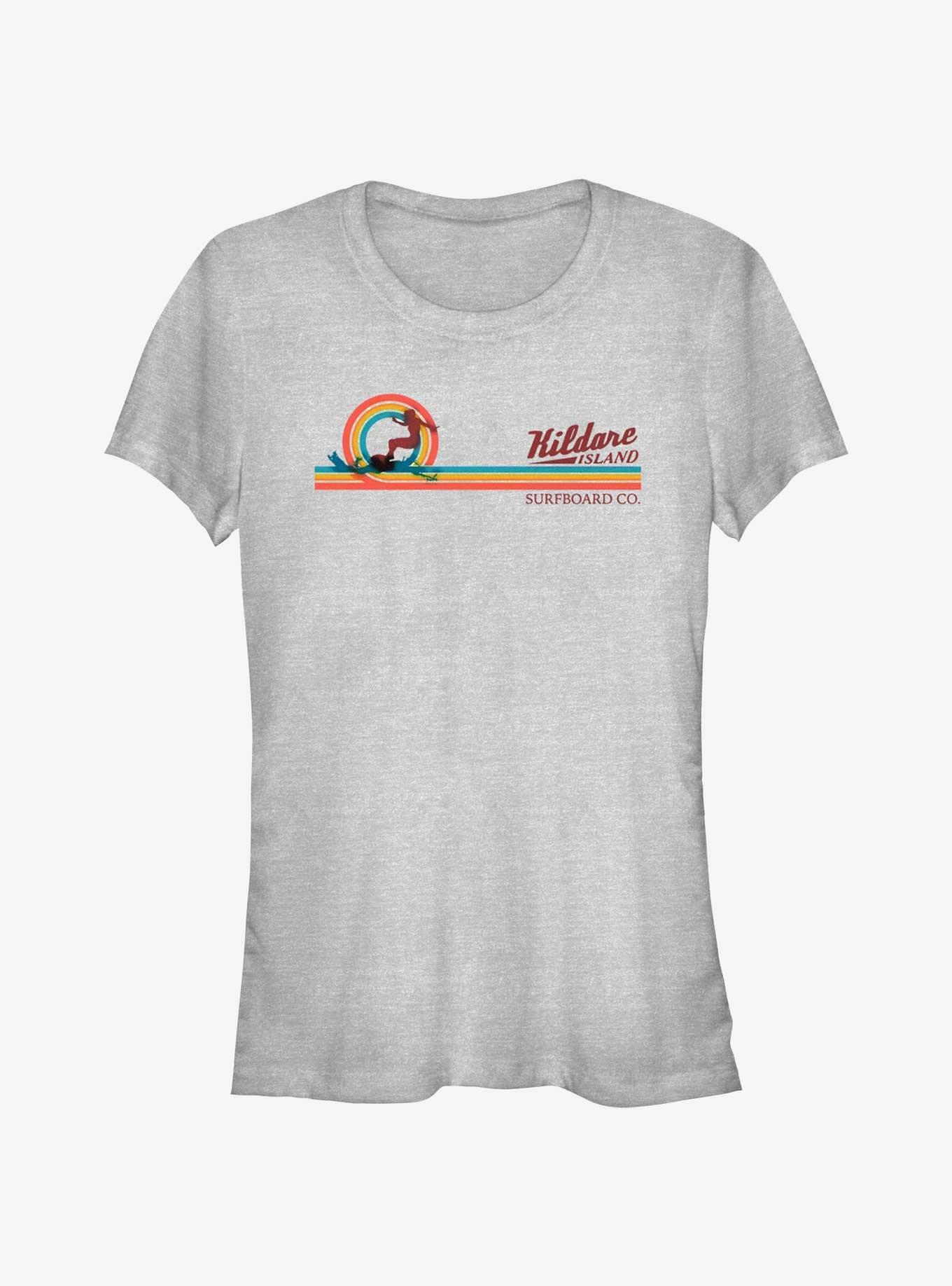 Outer Banks Girl Surfing Kildare Island Girls T-Shirt, ATH HTR, hi-res