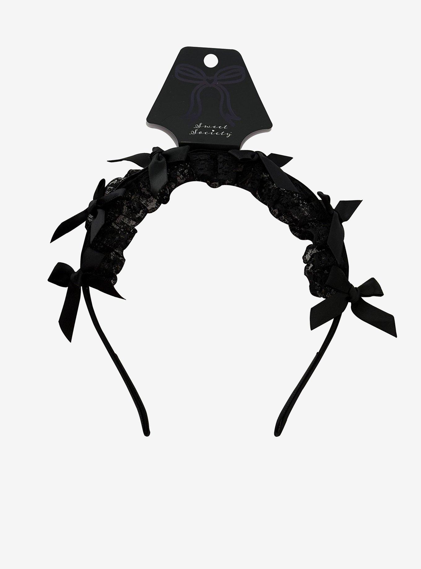 Sweet Society Lace Bow Headband, , hi-res