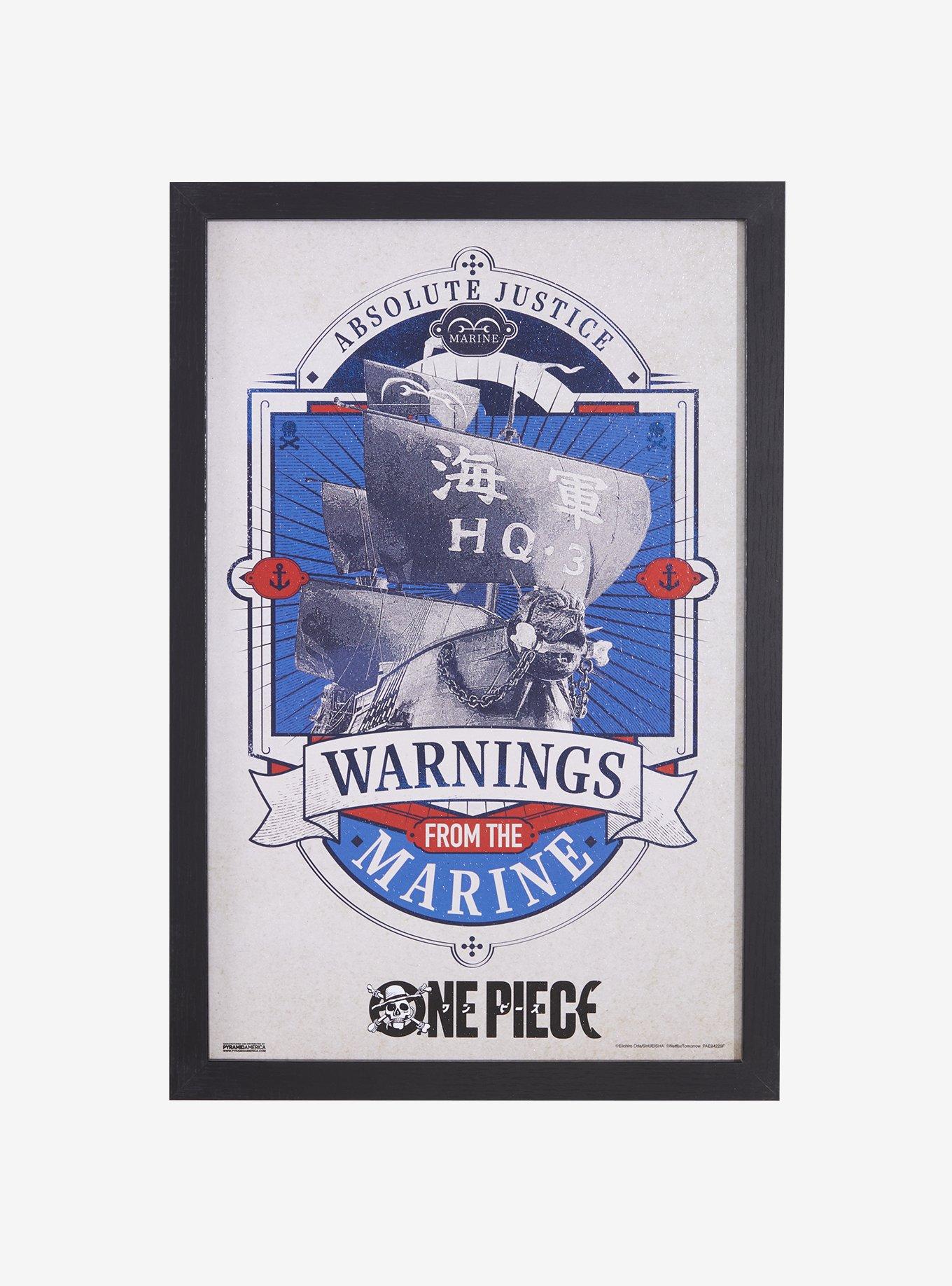 One Piece Marine Warning Framed Wall Art, , hi-res