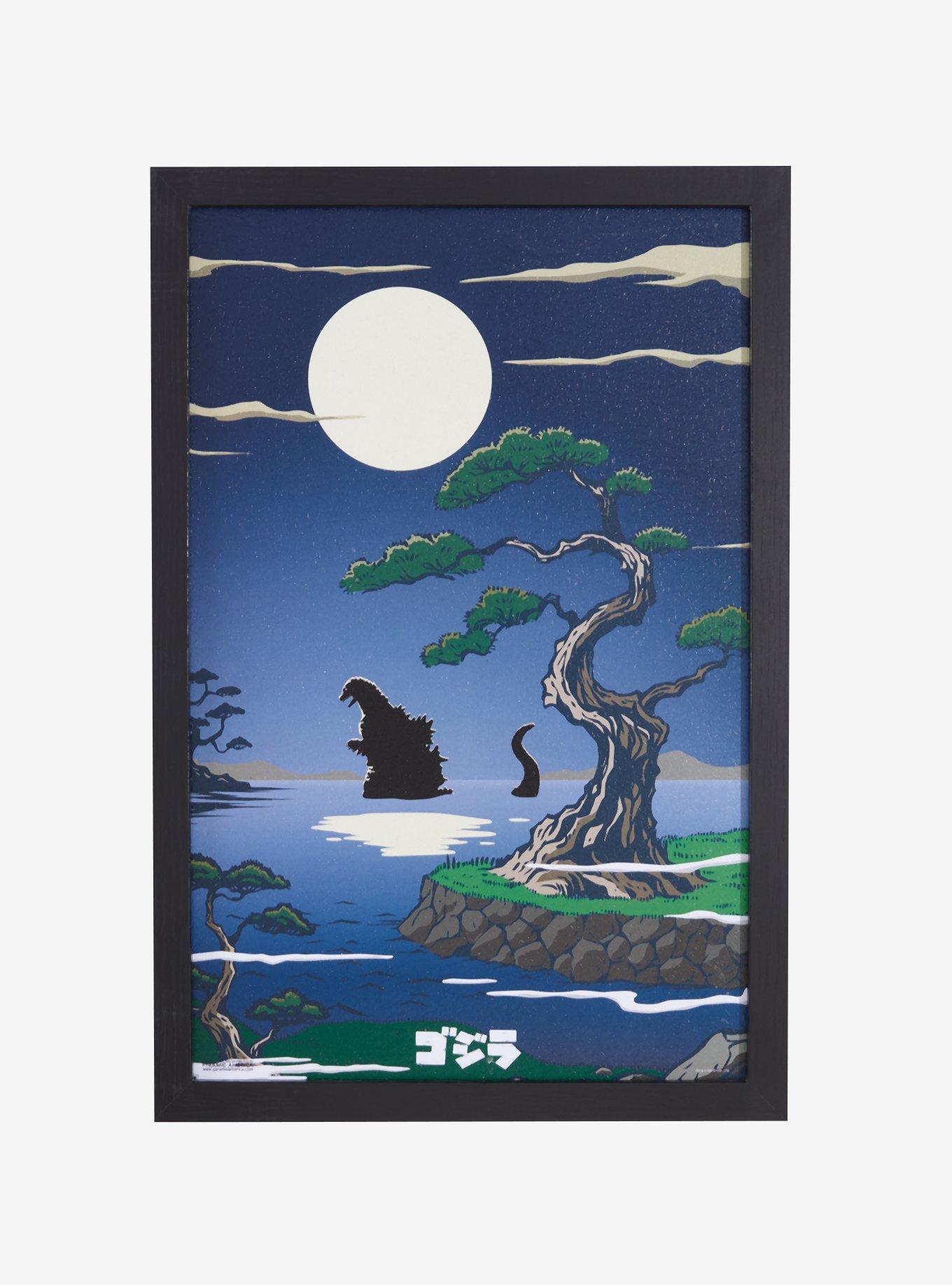 Godzilla Moon Framed Wall Art 