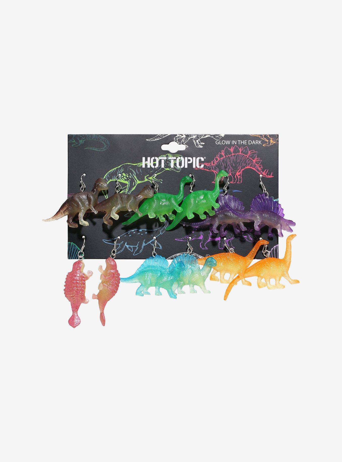 Dinosaur Glow-In-The-Dark Earring Set, , hi-res