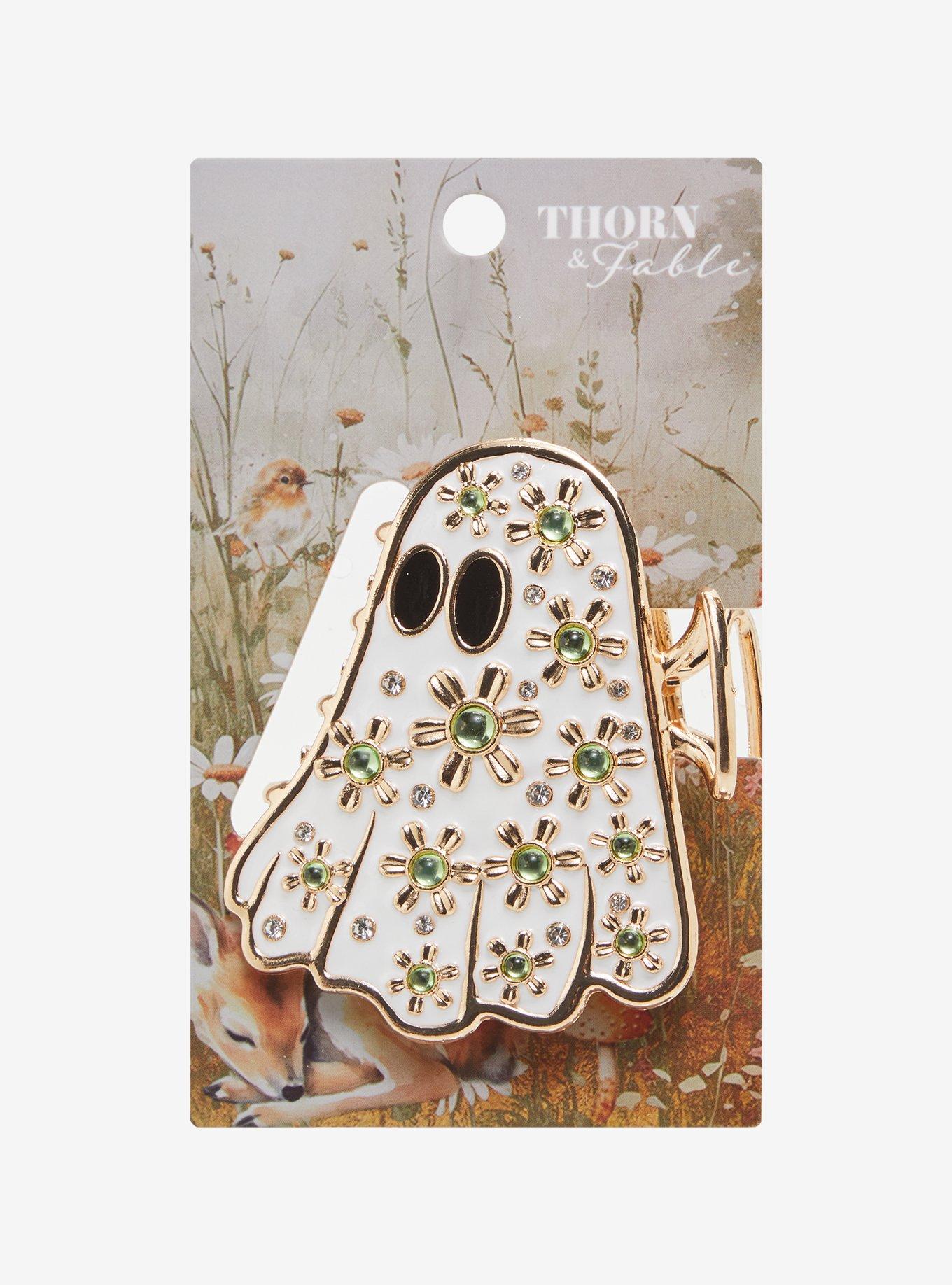 Thorn & Fable Flower Ghost Claw Hair Clip, , hi-res