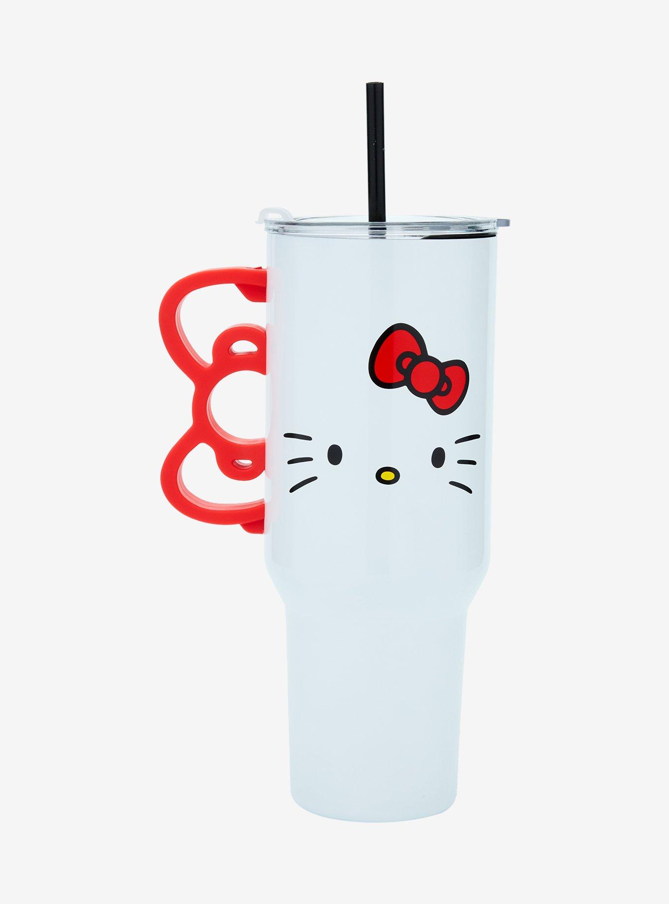 Hello Kitty Red Bow Handle Stainless Steel Travel Cup, , hi-res