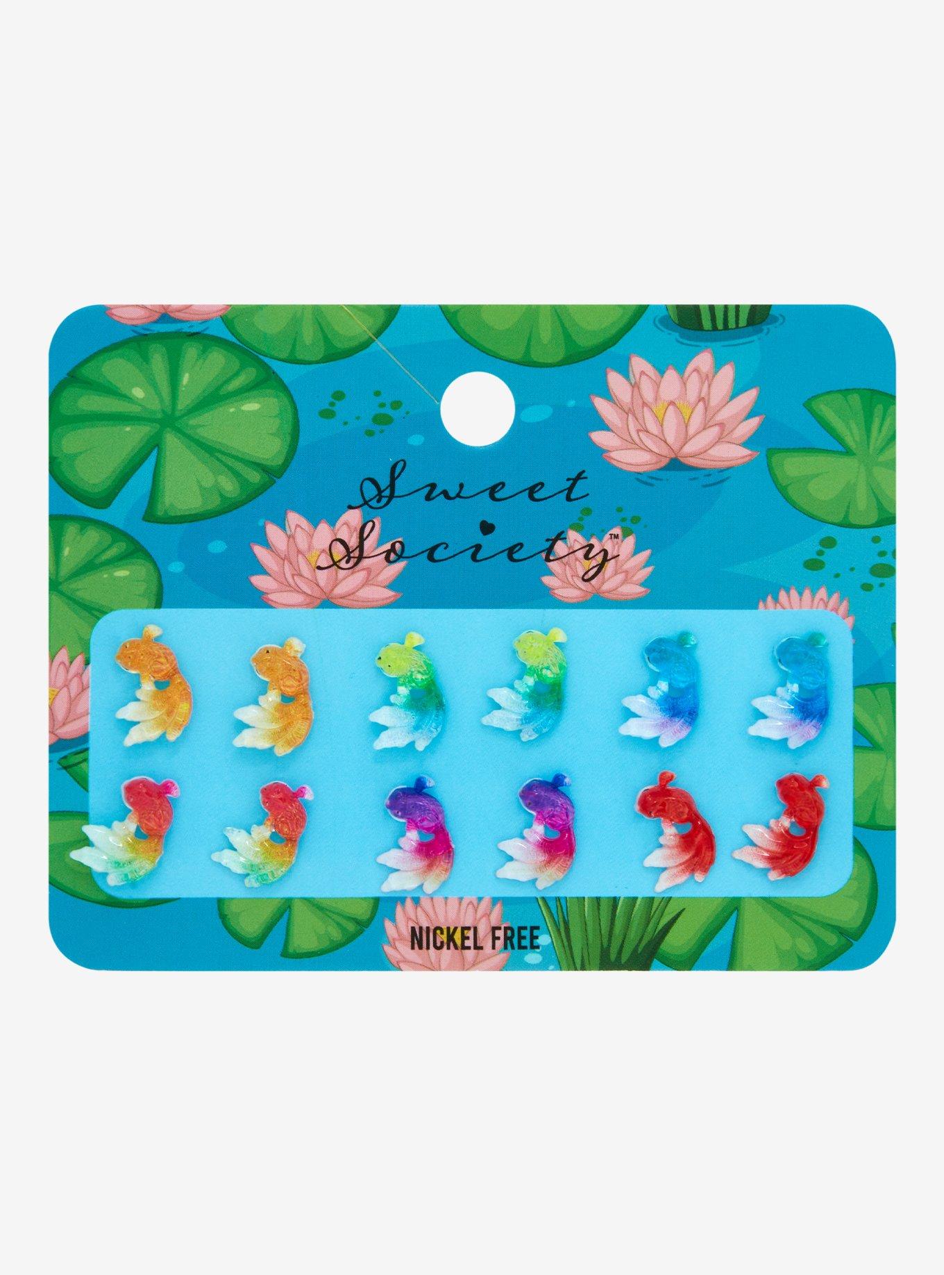 Sweet Society Koi Fish Stud Earring Set, , hi-res