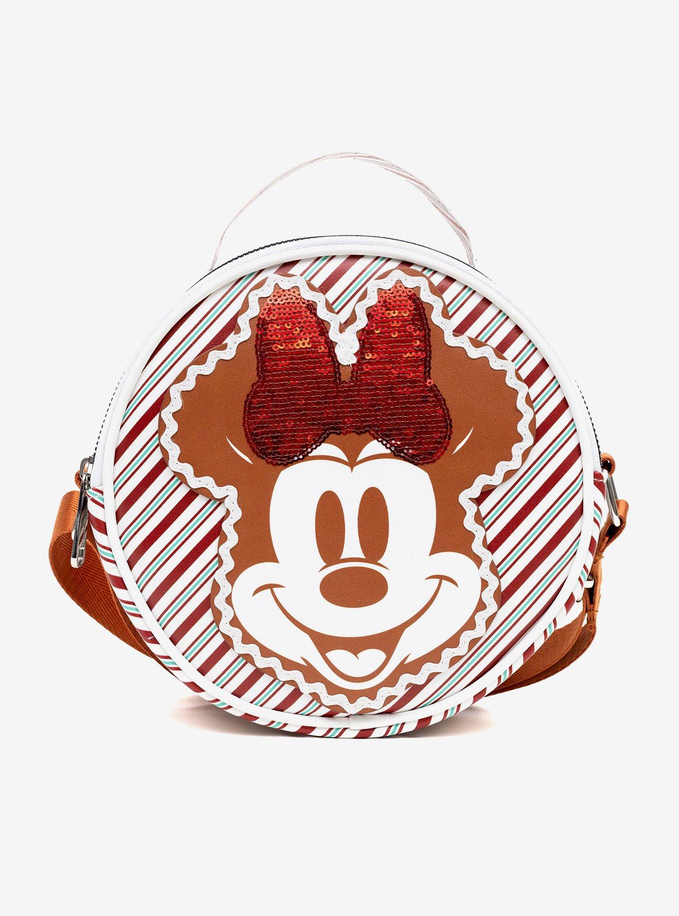 Disney Minnie Mouse Gingerbread Smile Round Crossbody Bag, , hi-res