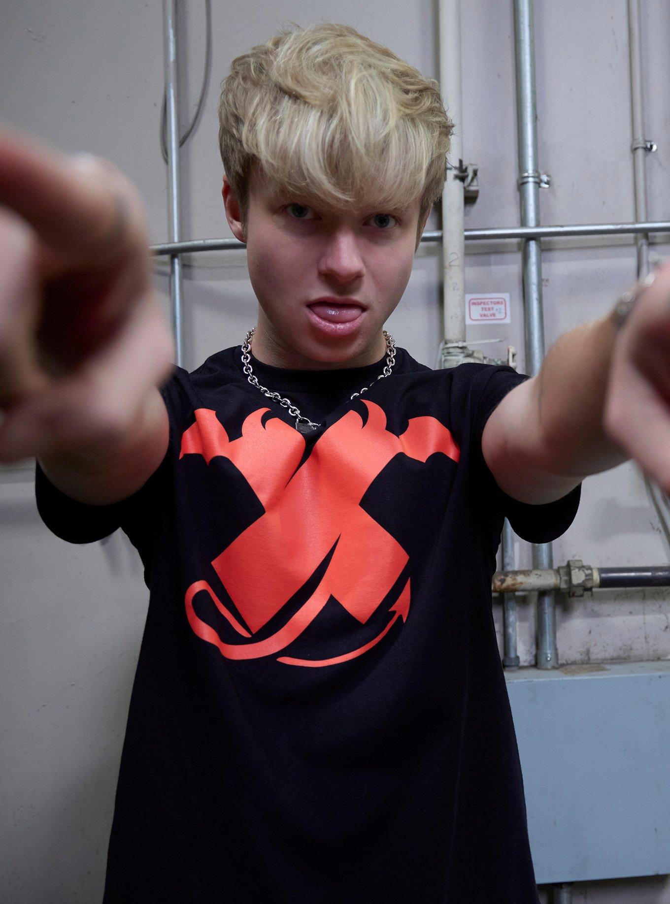 XPLR By Sam And Colby Devil Logo T-Shirt Hot Topic Exclusive, , hi-res