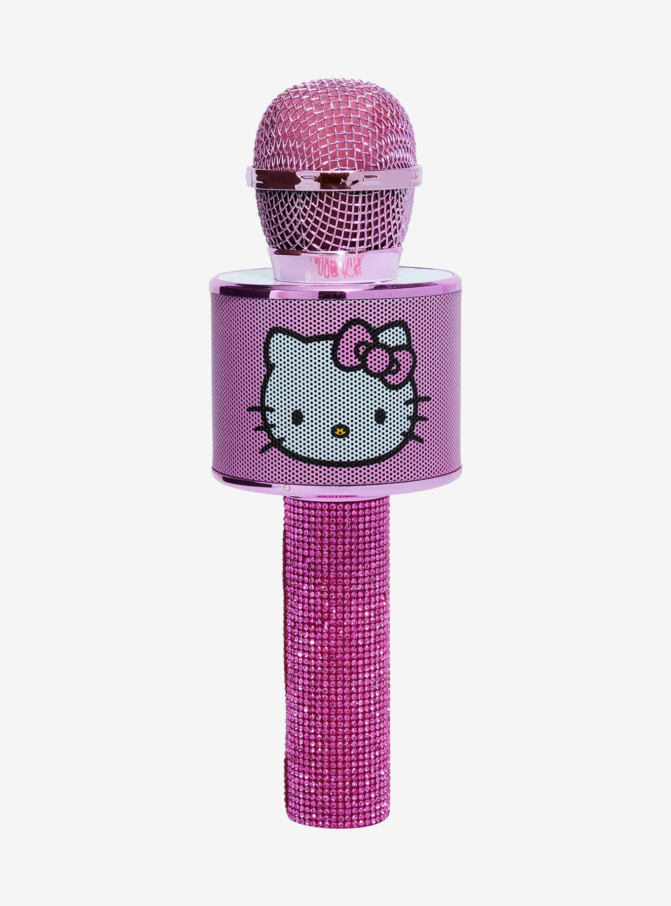 Hello Kitty Pink Rhinestone Wireless Karaoke Microphone, , hi-res