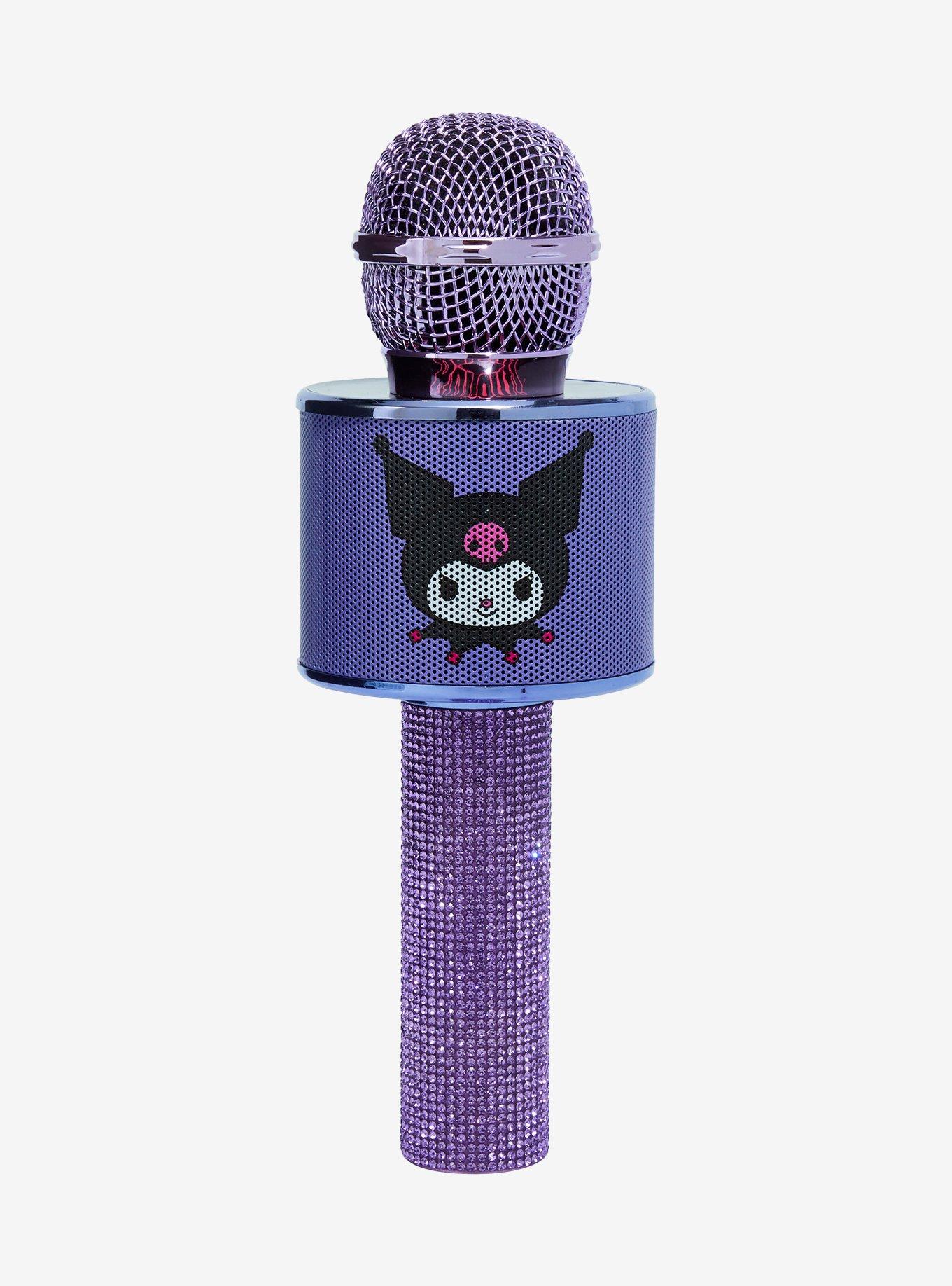 Kuromi Purple Rhinestone Wireless Karaoke Microphone, , hi-res