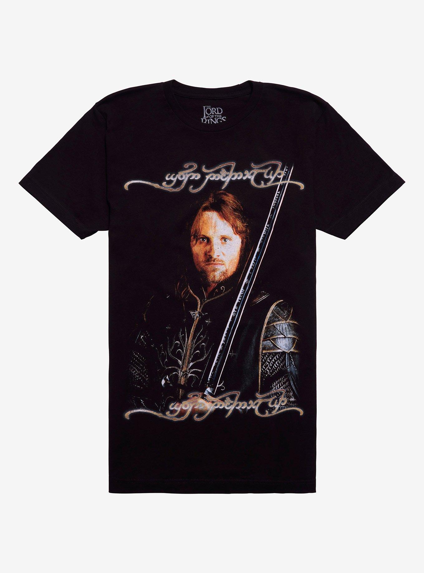 The Lord Of The Rings Aragorn Sword T-Shirt, BLACK, hi-res