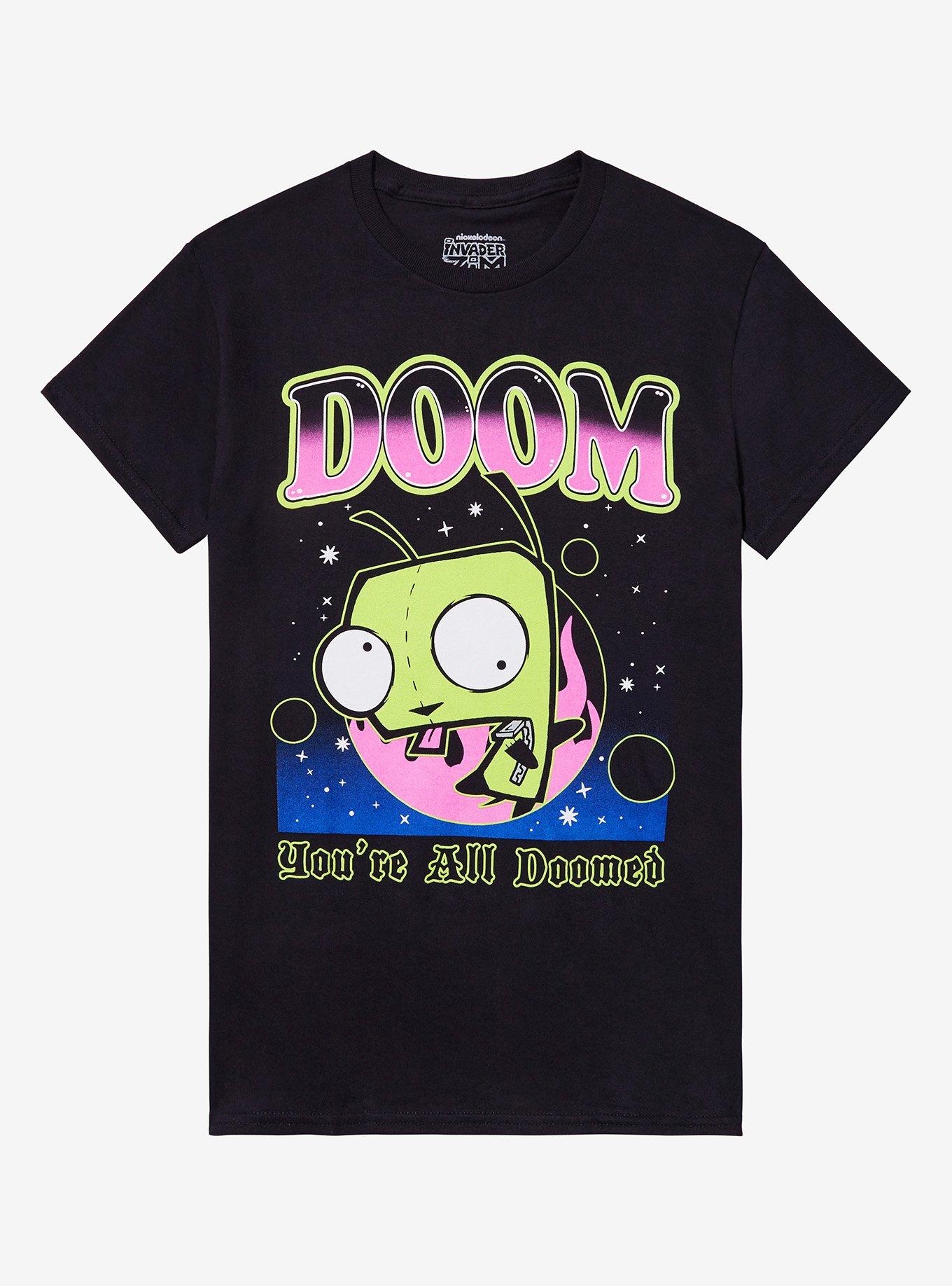 Invader Zim GIR You're All Doomed Relaxed Fit Girls T-Shirt, , hi-res