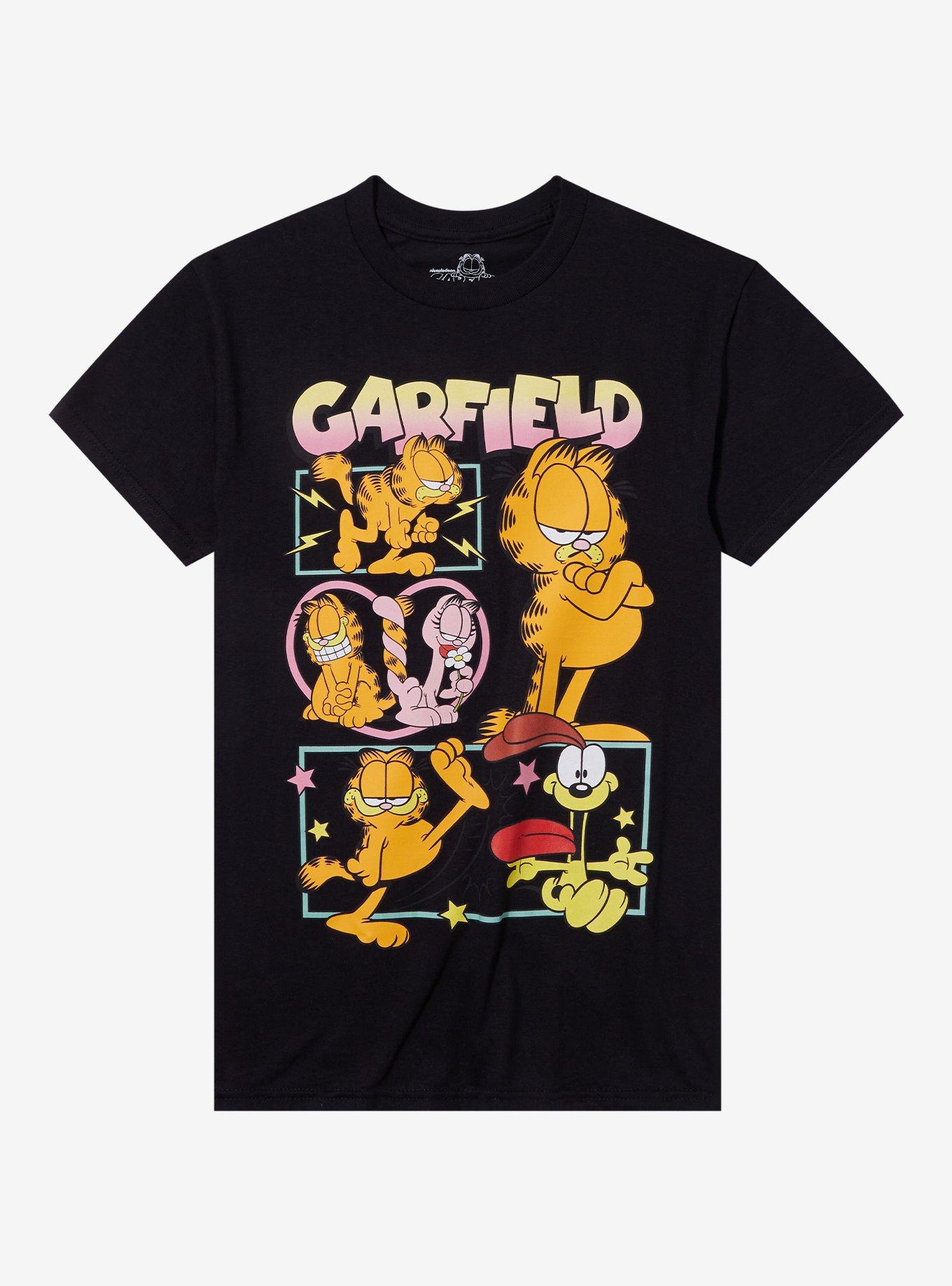 Garfield Group Panel Portraits Boyfriend Fit Girls T-Shirt, , hi-res